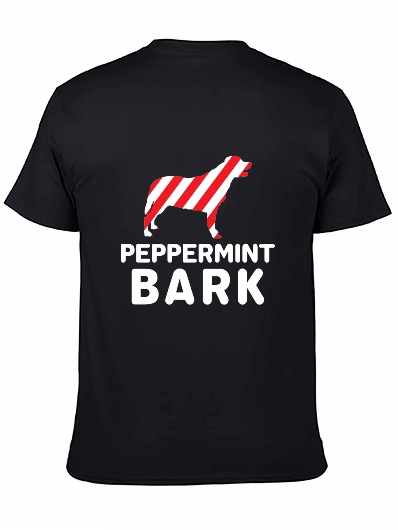 Peppermint Bark Dog T-Shirt - Holiday Festive Tee