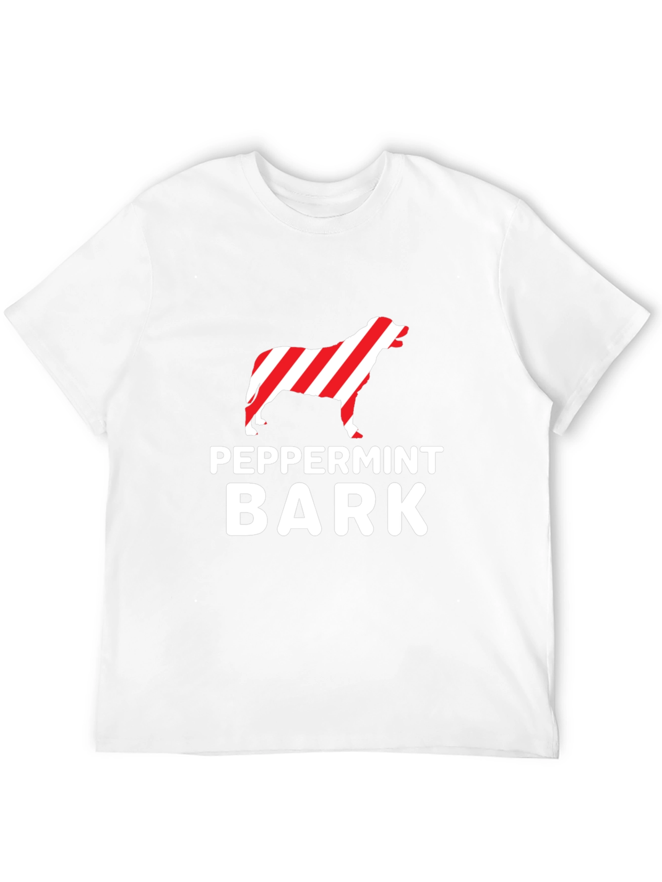 Peppermint Bark Dog T-Shirt - Holiday Festive Tee