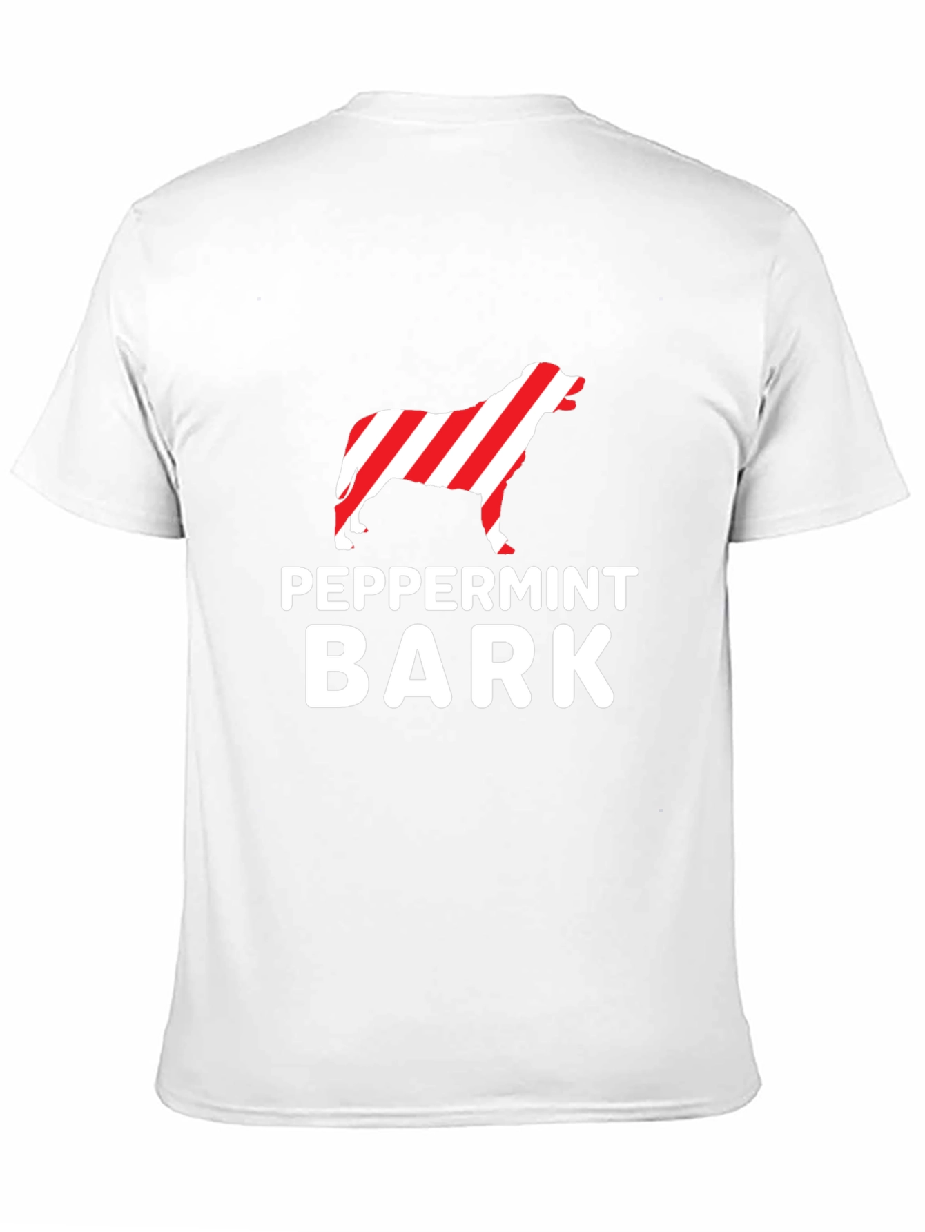 Peppermint Bark Dog T-Shirt - Holiday Festive Tee