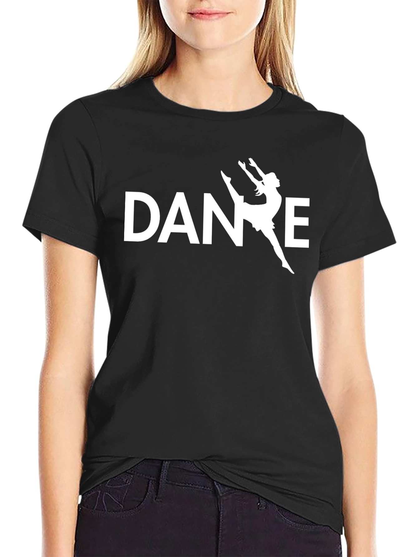 Dance Silhouette T-Shirt - Stylish Black Tee