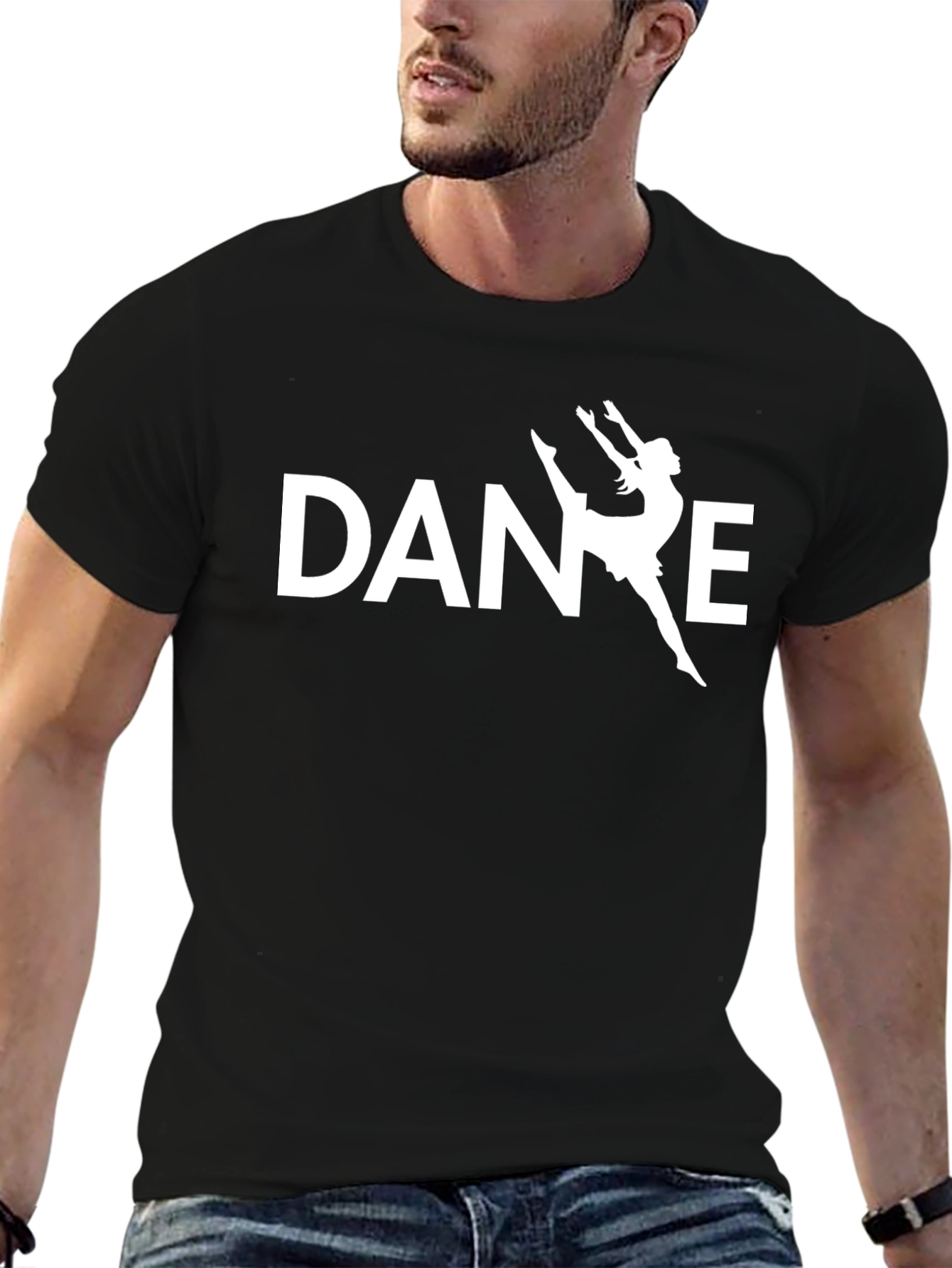 Dance Silhouette T-Shirt - Stylish Black Tee