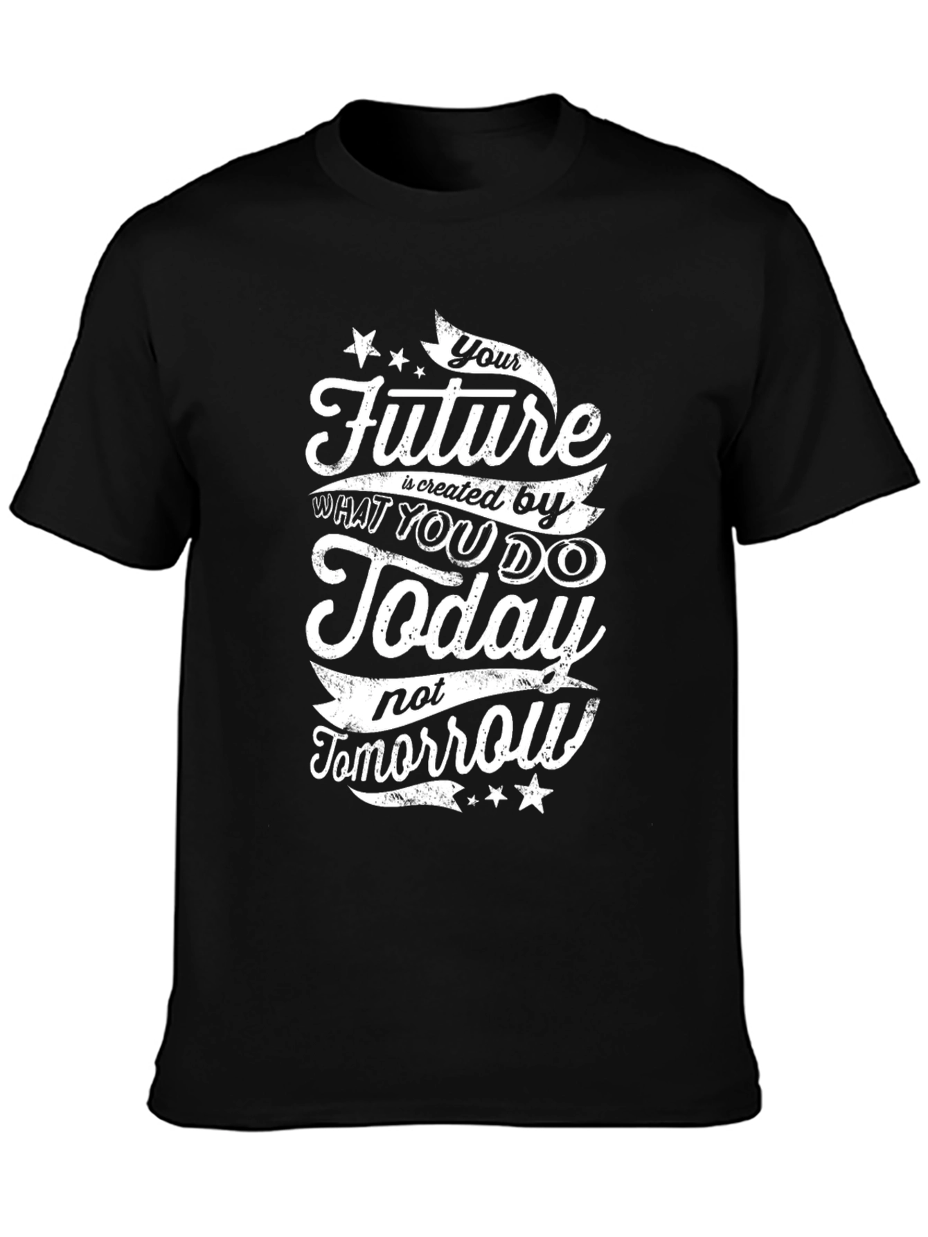 Inspirational Future Today Black Graphic Tee