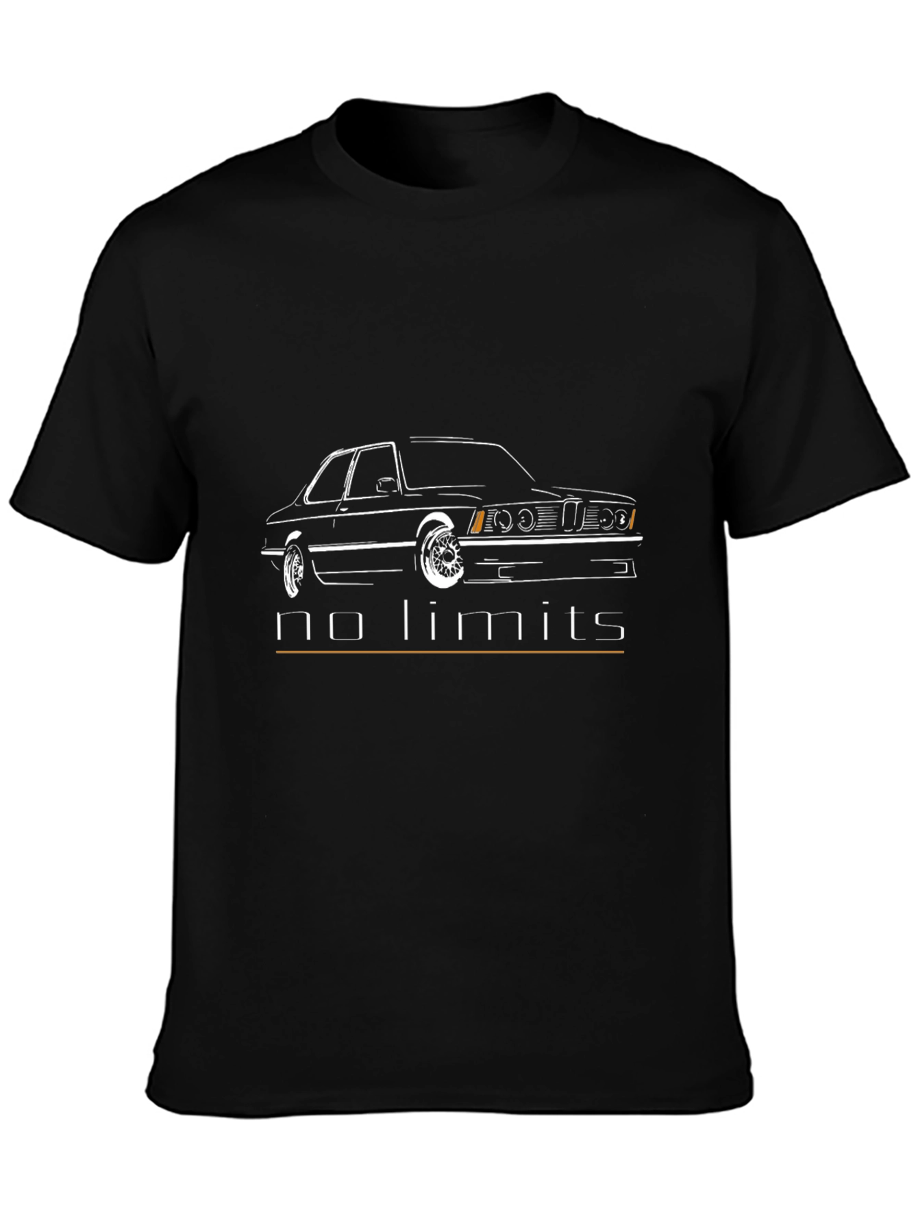 E30 BMW No Limits Black T-Shirt