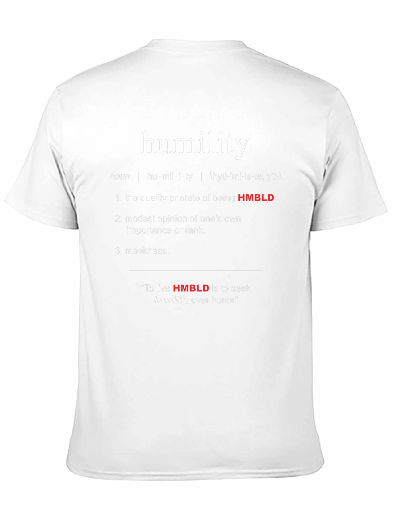 Humility Definition Black T-Shirt