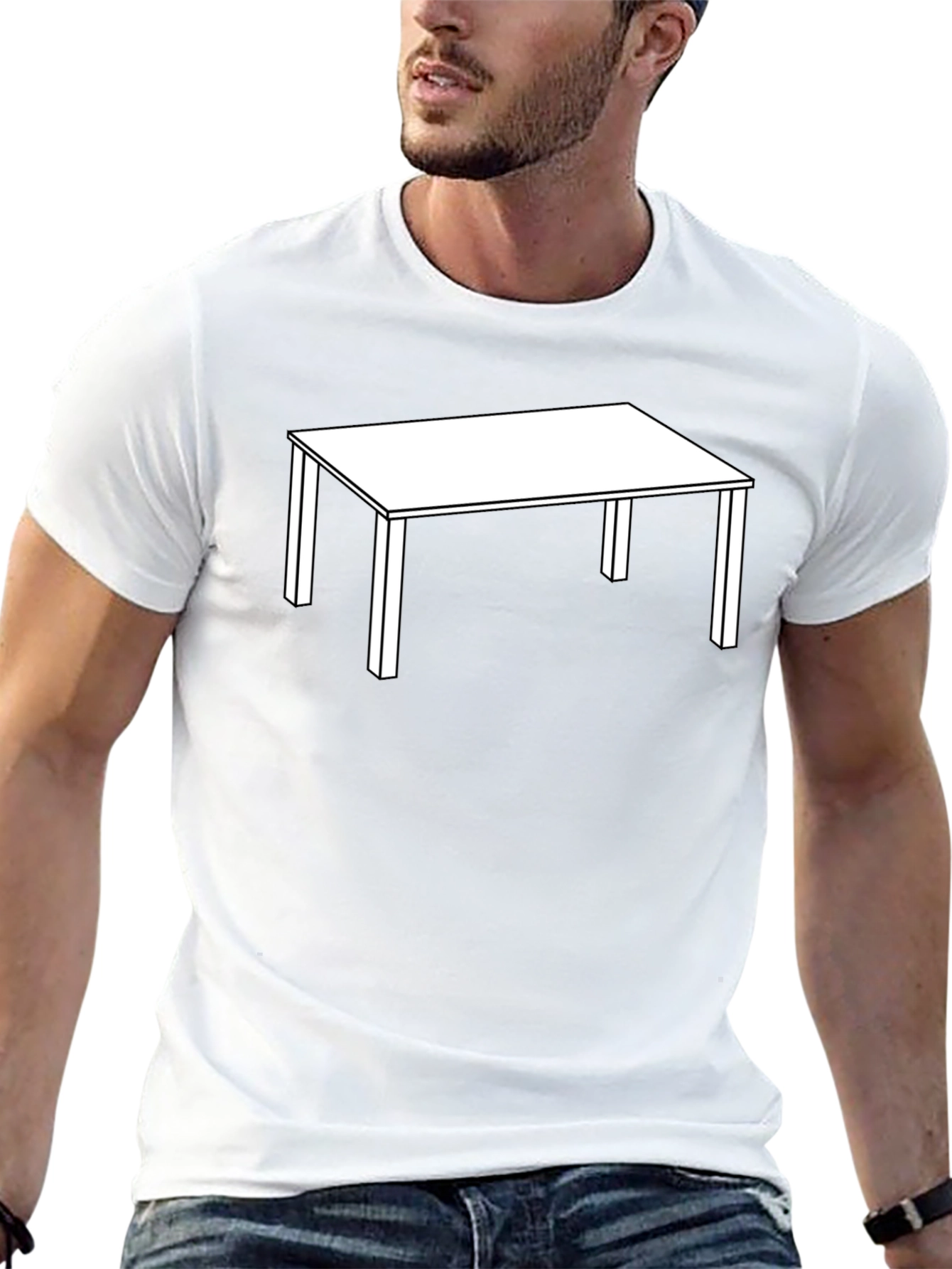 Table Graphic T-Shirt - Minimalist Style