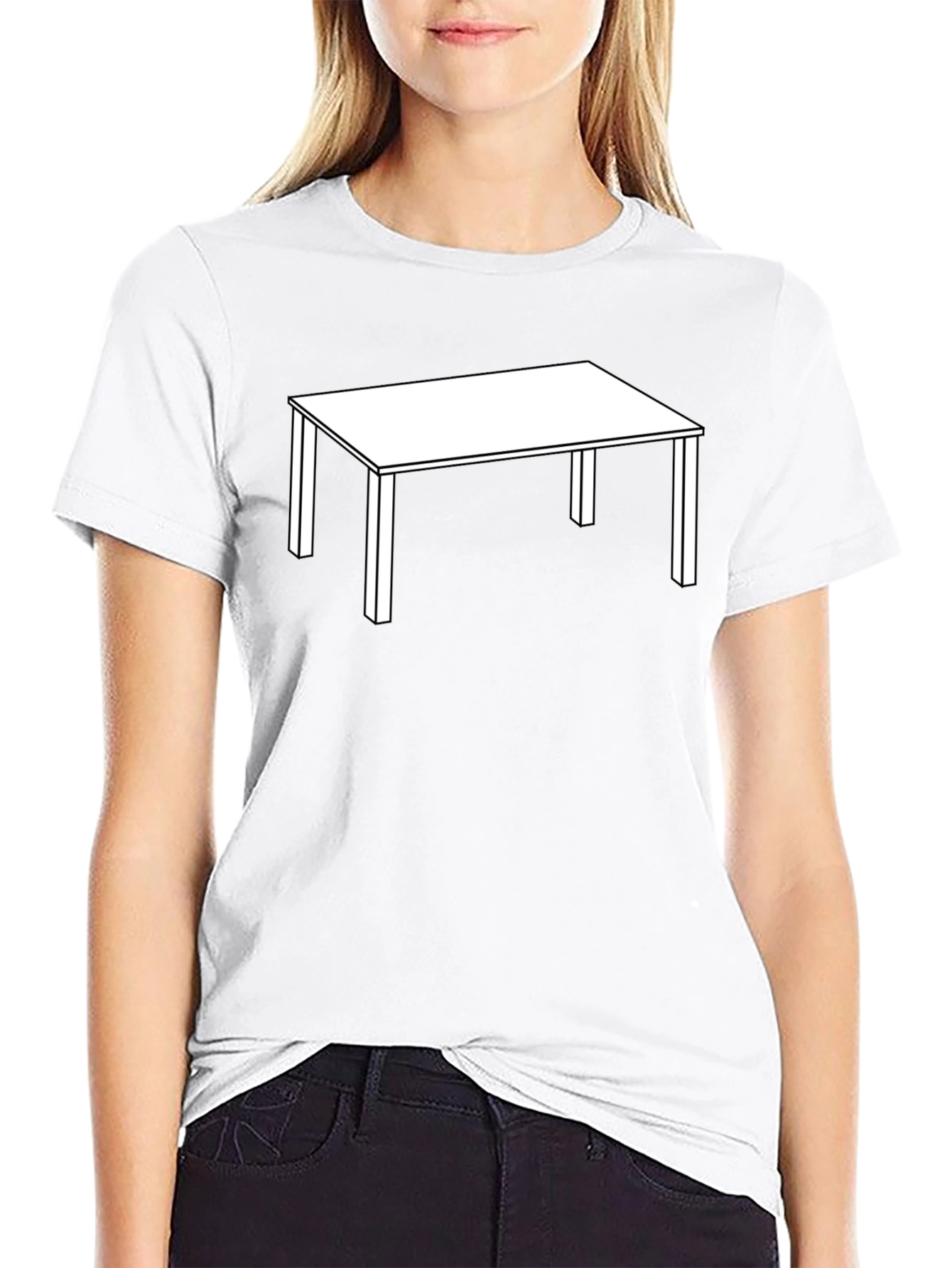 Table Graphic T-Shirt - Minimalist Style