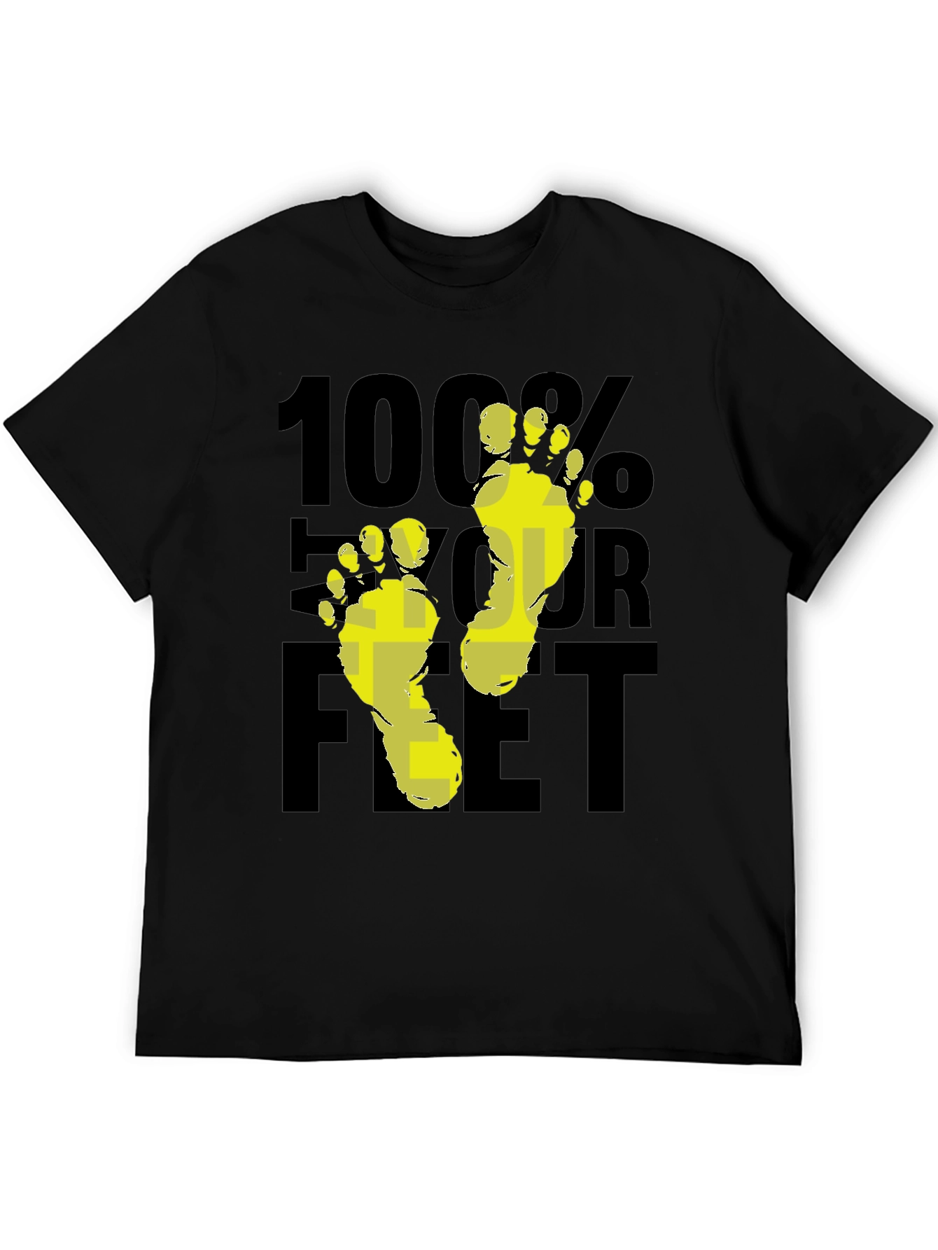 100% Your Feet Graphic T-Shirt - Black