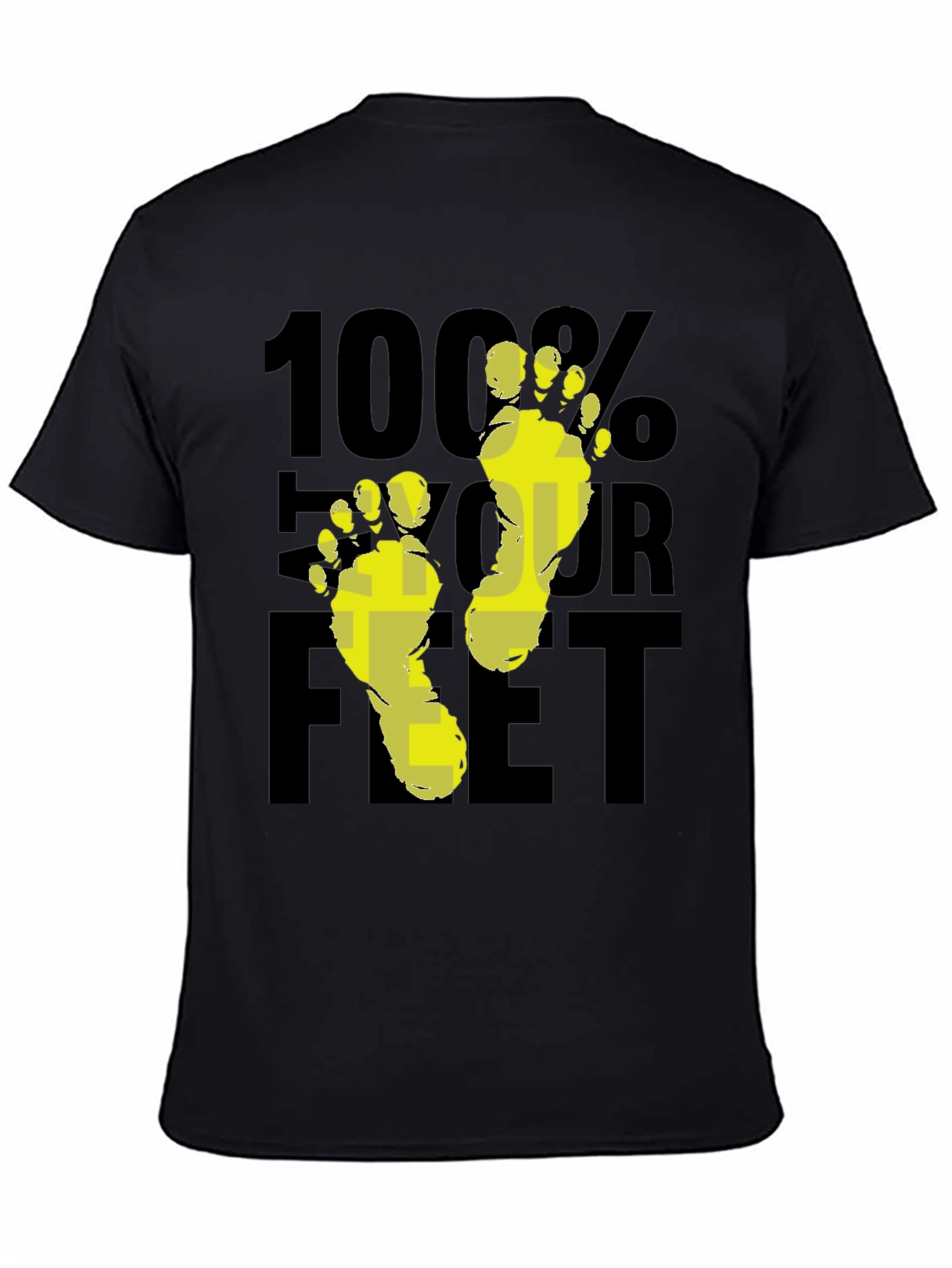 100% Your Feet Graphic T-Shirt - Black