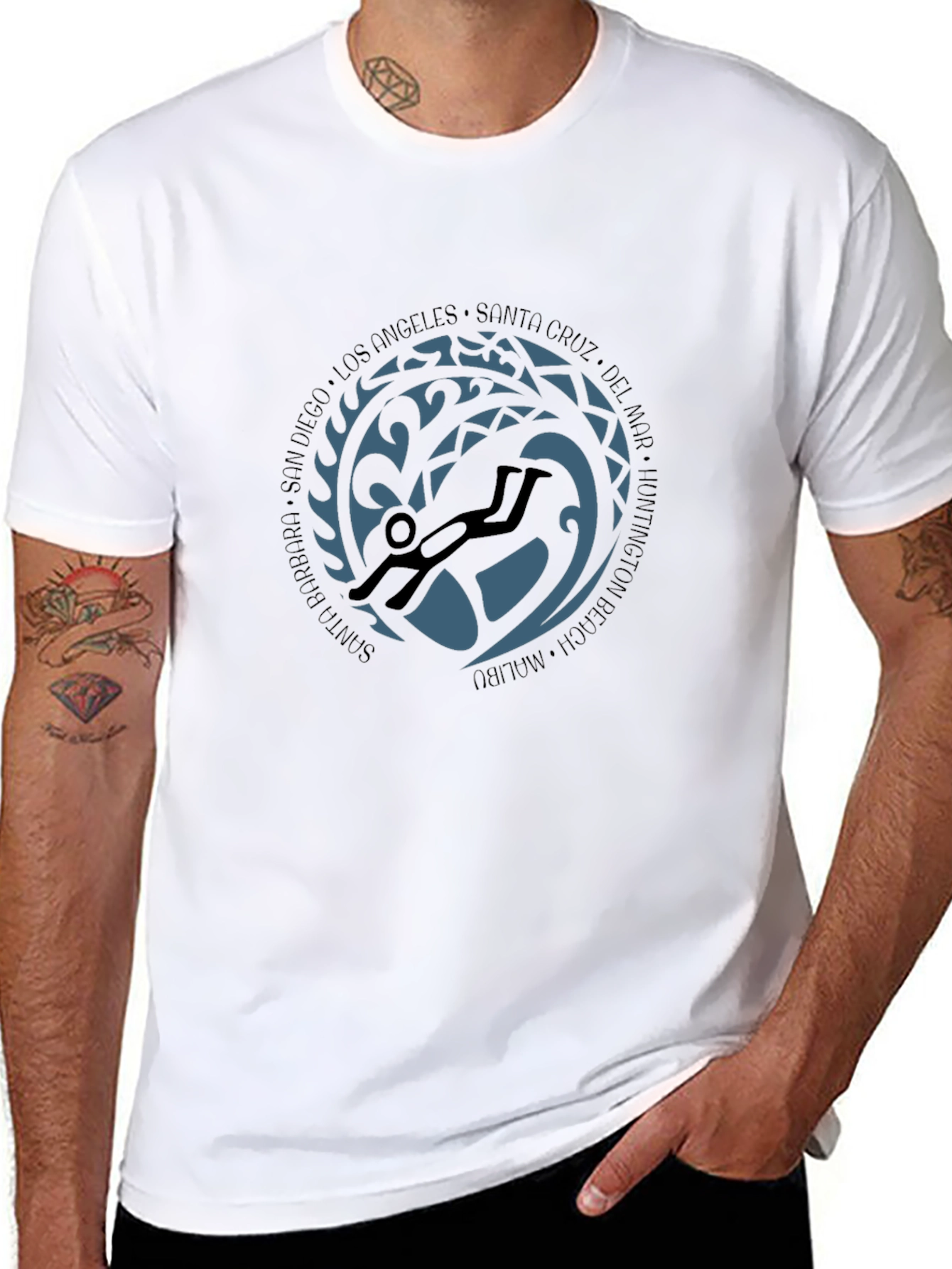 Diver Destinations Graphic Tee - Black