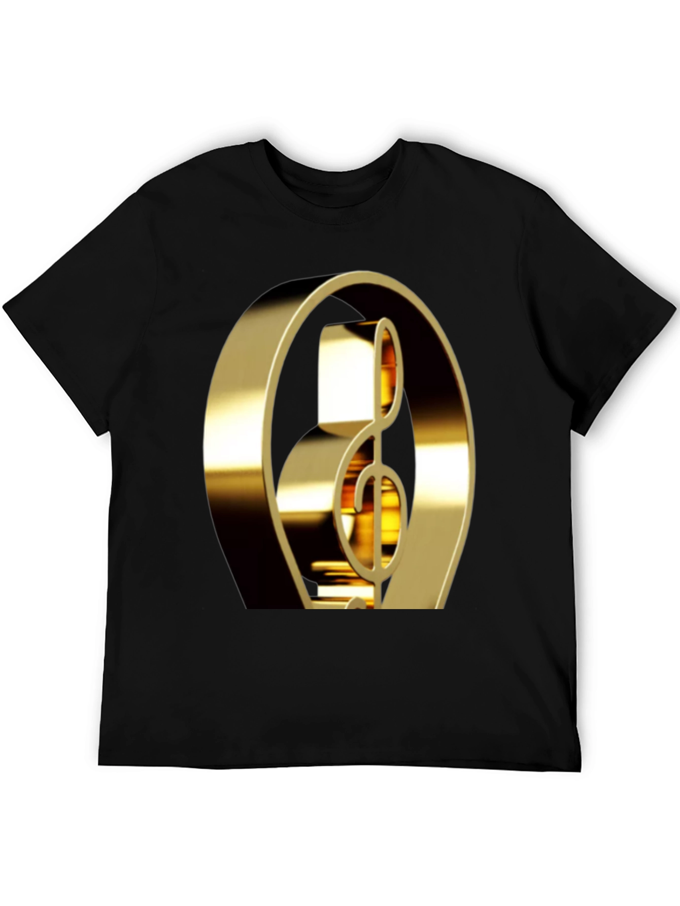 Golden Treble Clef Graphic Tee