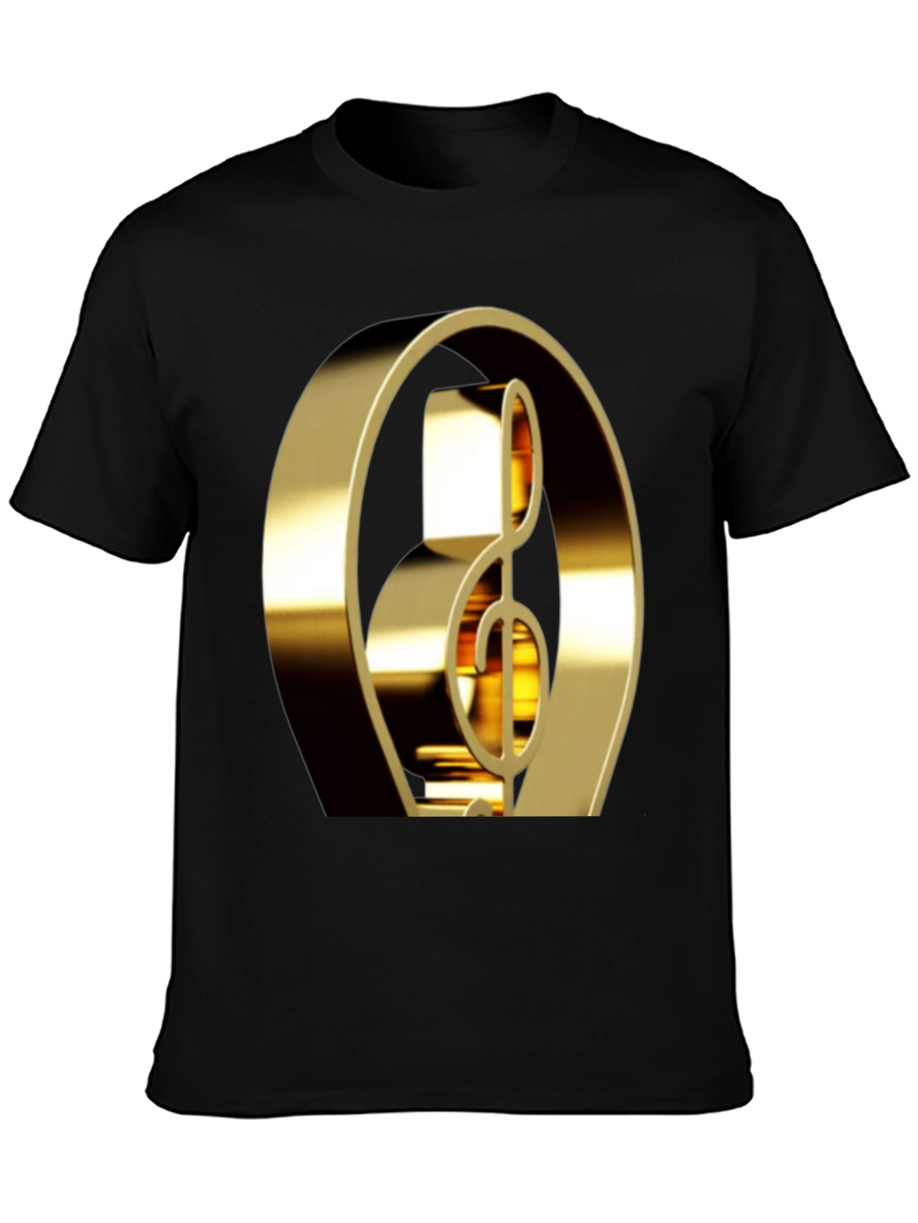 Golden Treble Clef Graphic Tee
