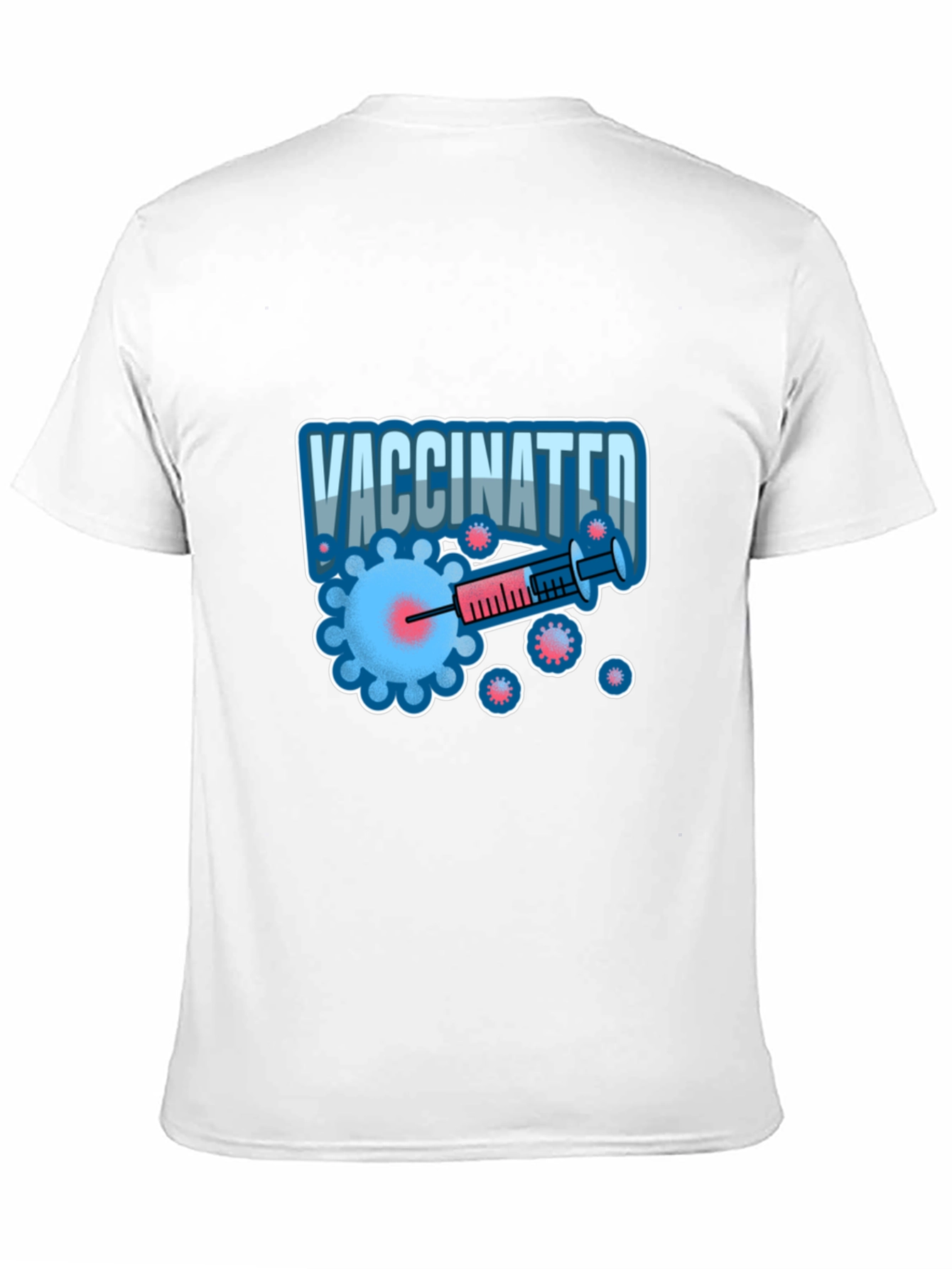 Vaccinated Graphic T-Shirt - Black Crew Neck