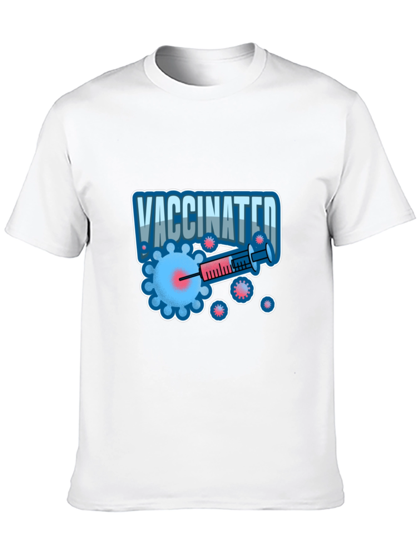 Vaccinated Graphic T-Shirt - Black Crew Neck