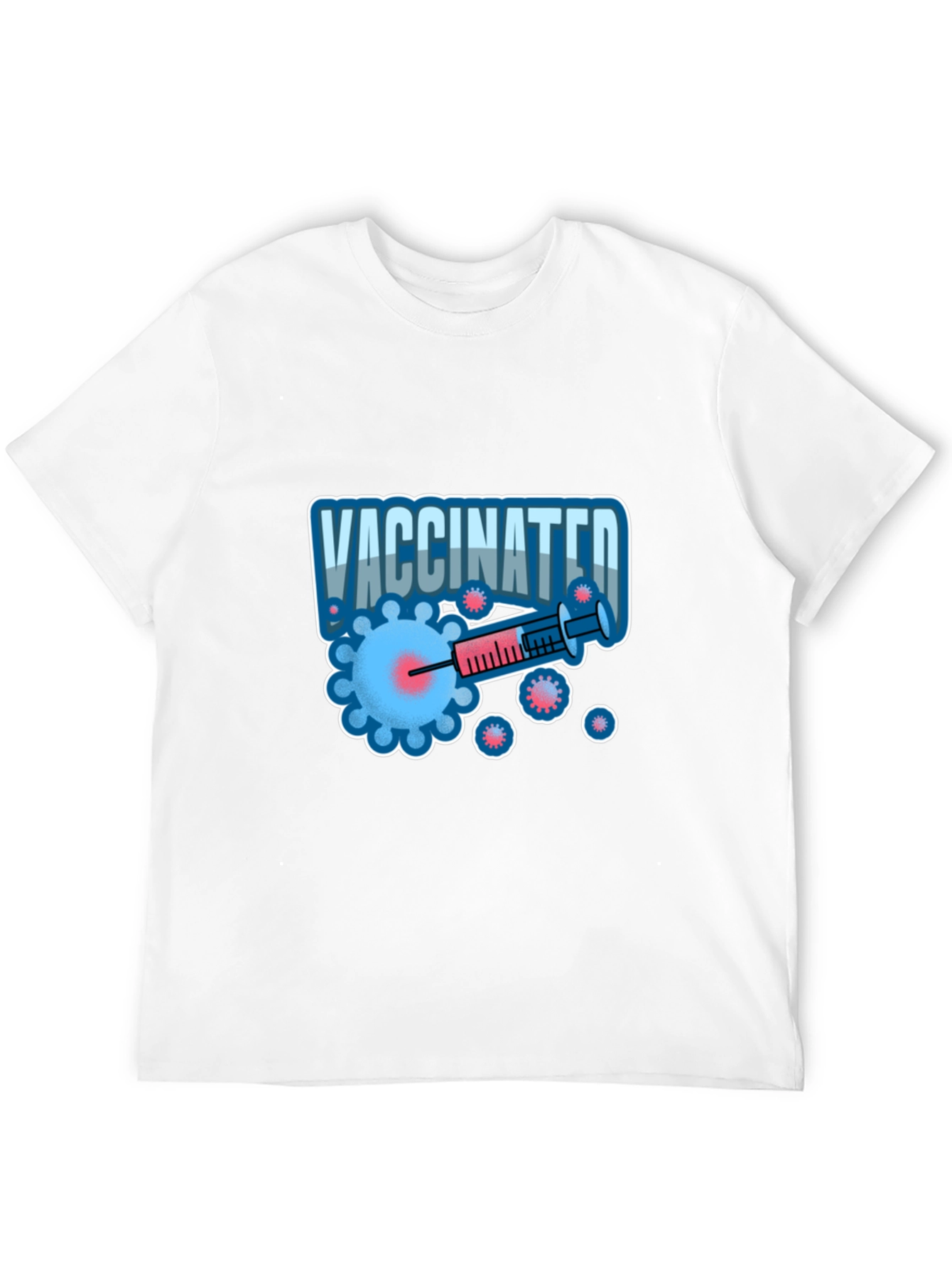 Vaccinated Graphic T-Shirt - Black Crew Neck