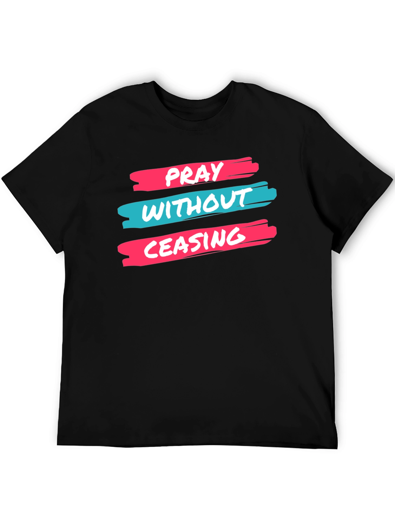 Pray Without Ceasing Black Graphic Tee