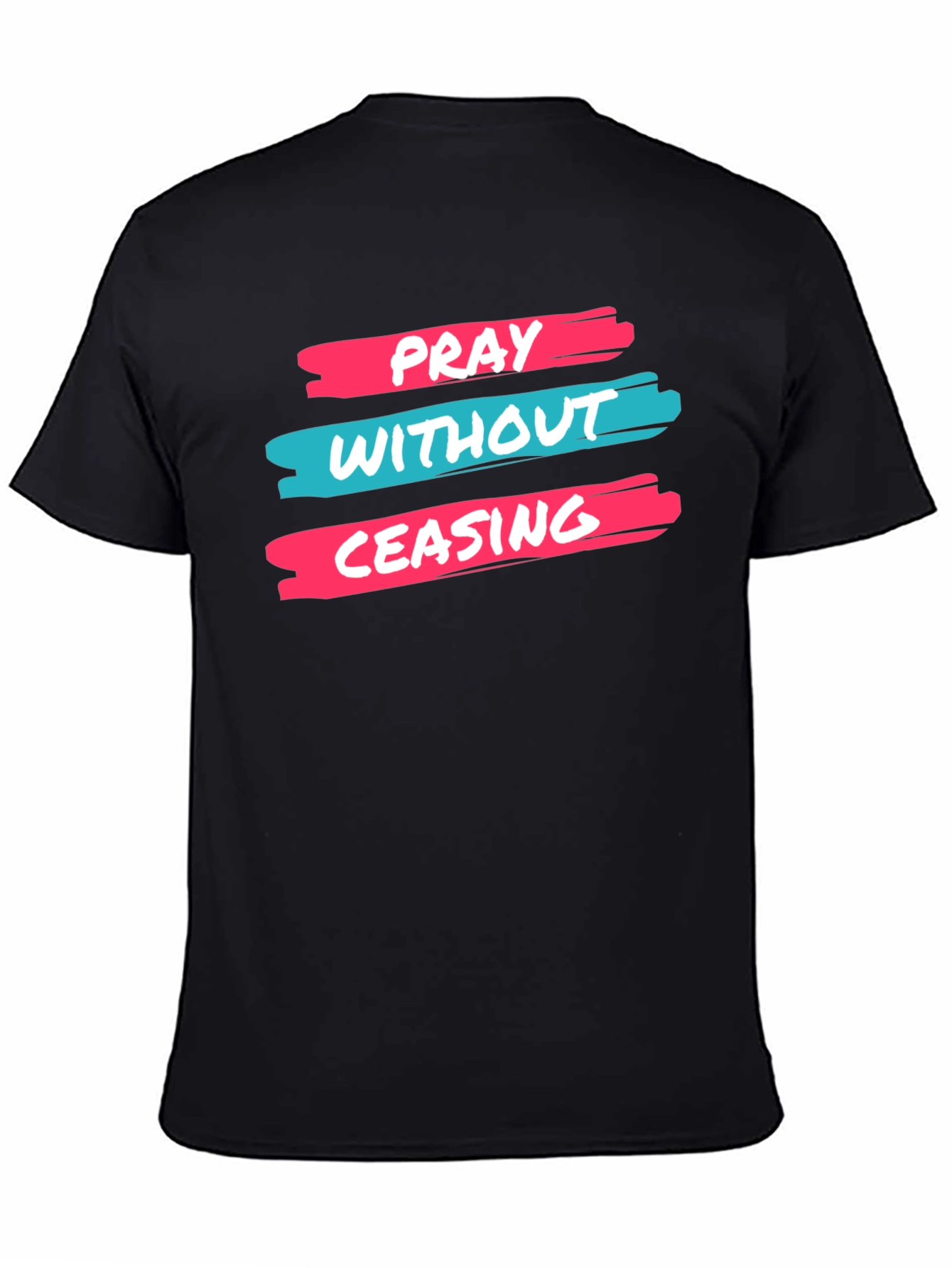 Pray Without Ceasing Black Graphic Tee