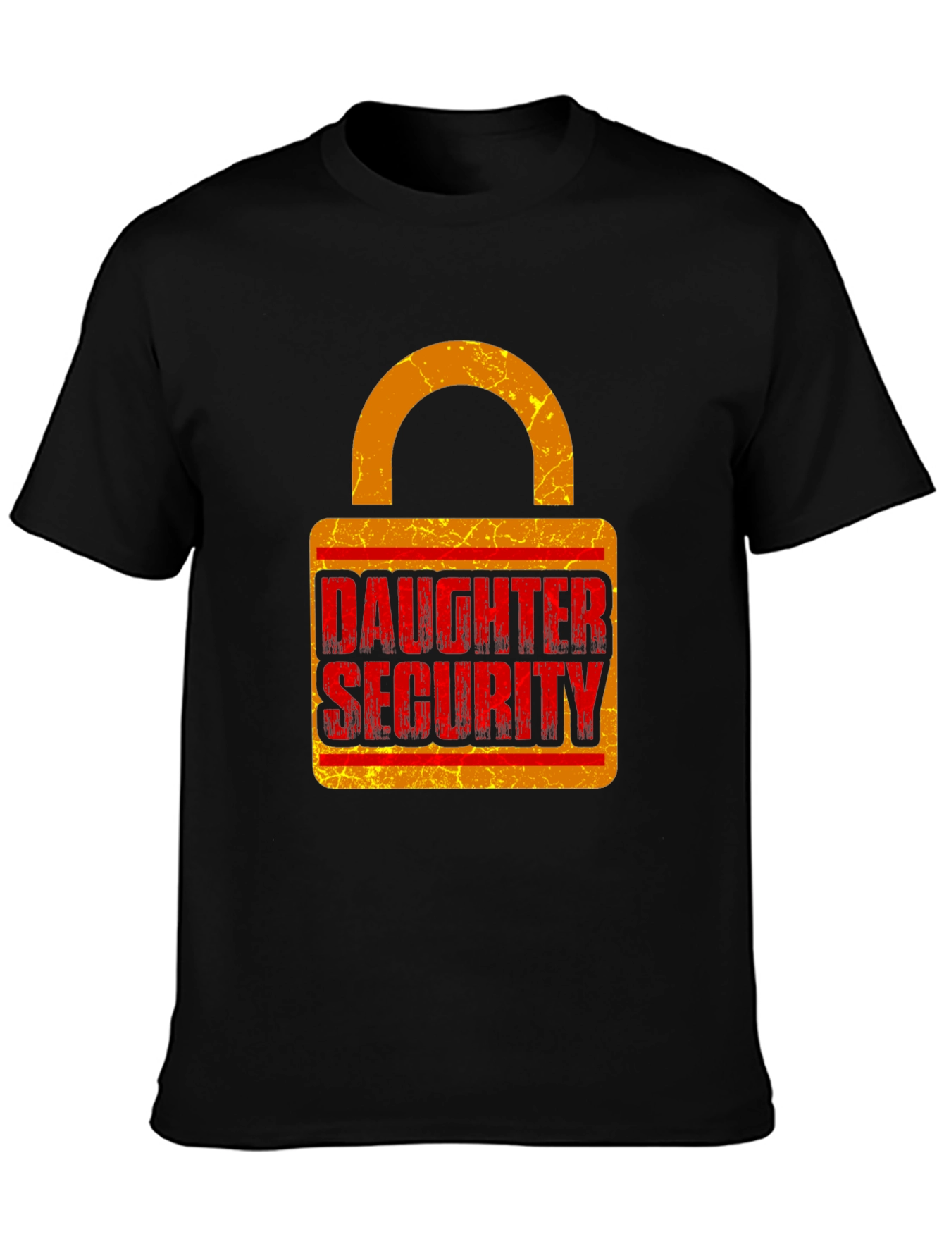 Daughter Security Lock Graphic Tee - Protective Dad Gift