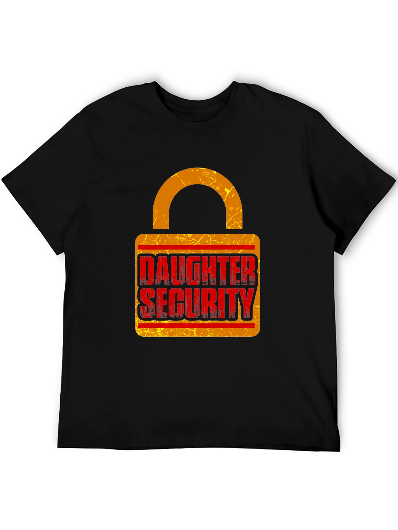 Daughter Security Lock Graphic Tee - Protective Dad Gift