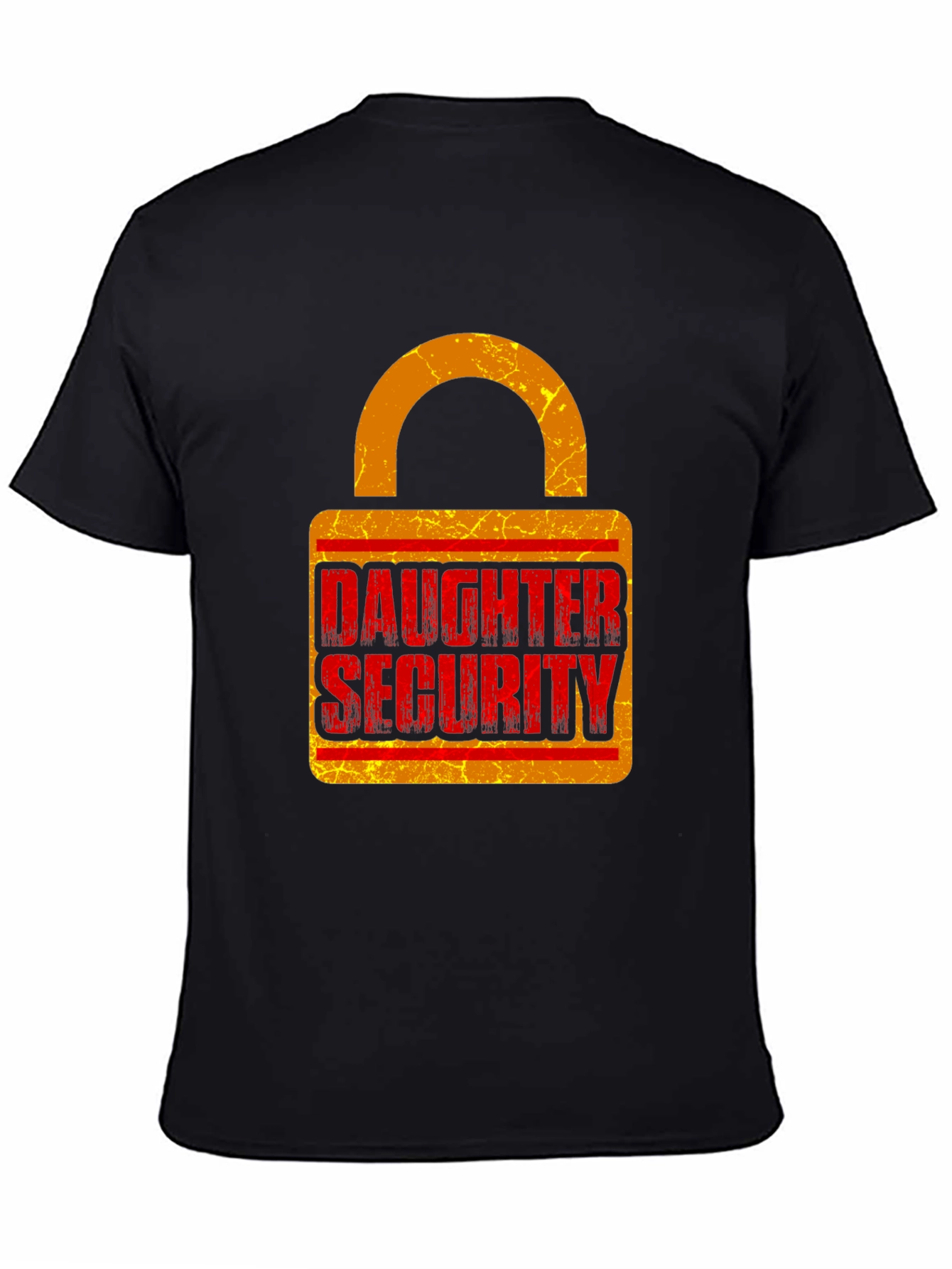 Daughter Security Lock Graphic Tee - Protective Dad Gift