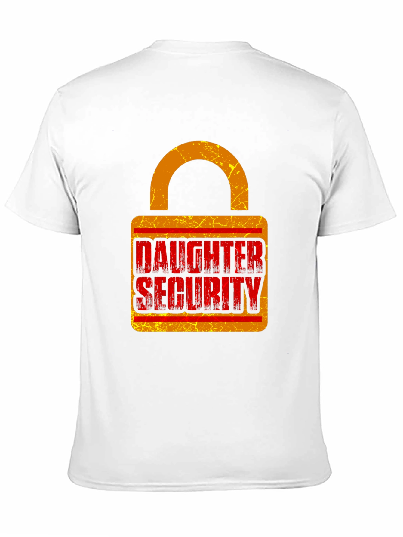 Daughter Security Lock Graphic Tee - Protective Dad Gift