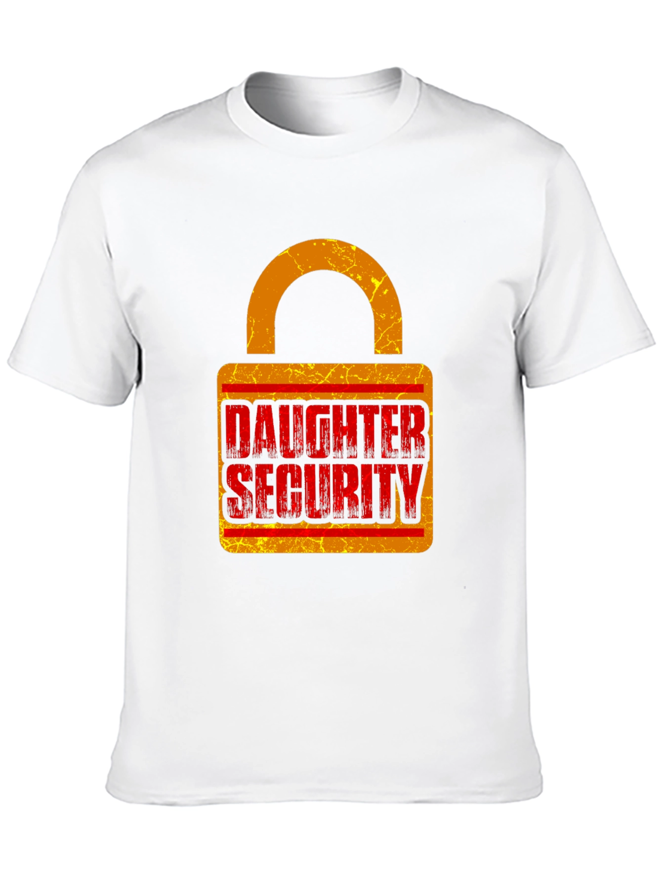 Daughter Security Lock Graphic Tee - Protective Dad Gift