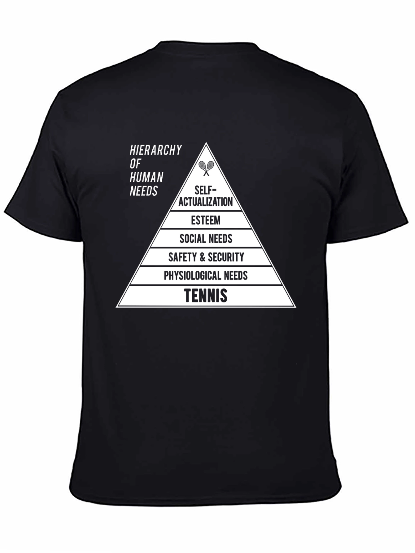 Hierarchy of Human Needs Tennis T-Shirt