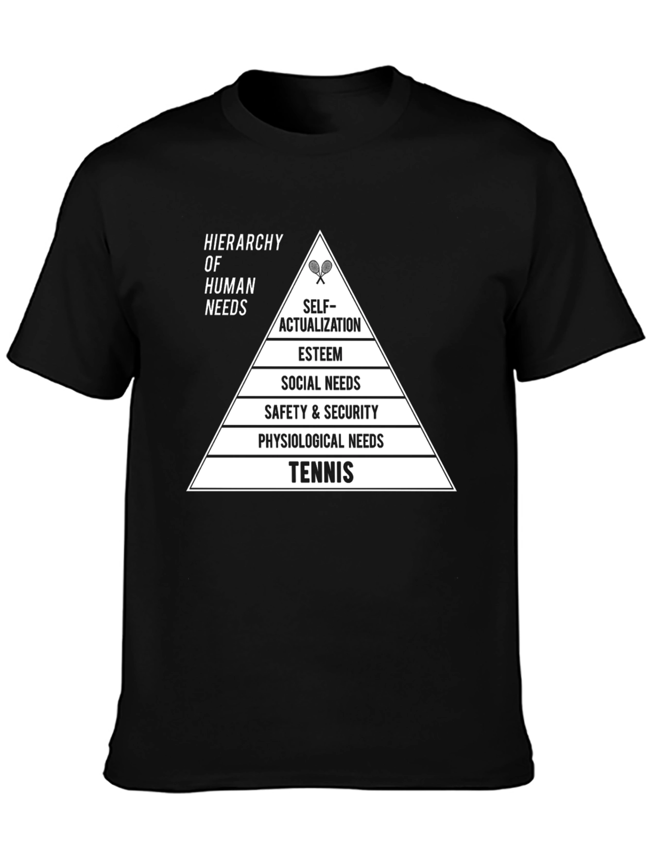 Hierarchy of Human Needs Tennis T-Shirt