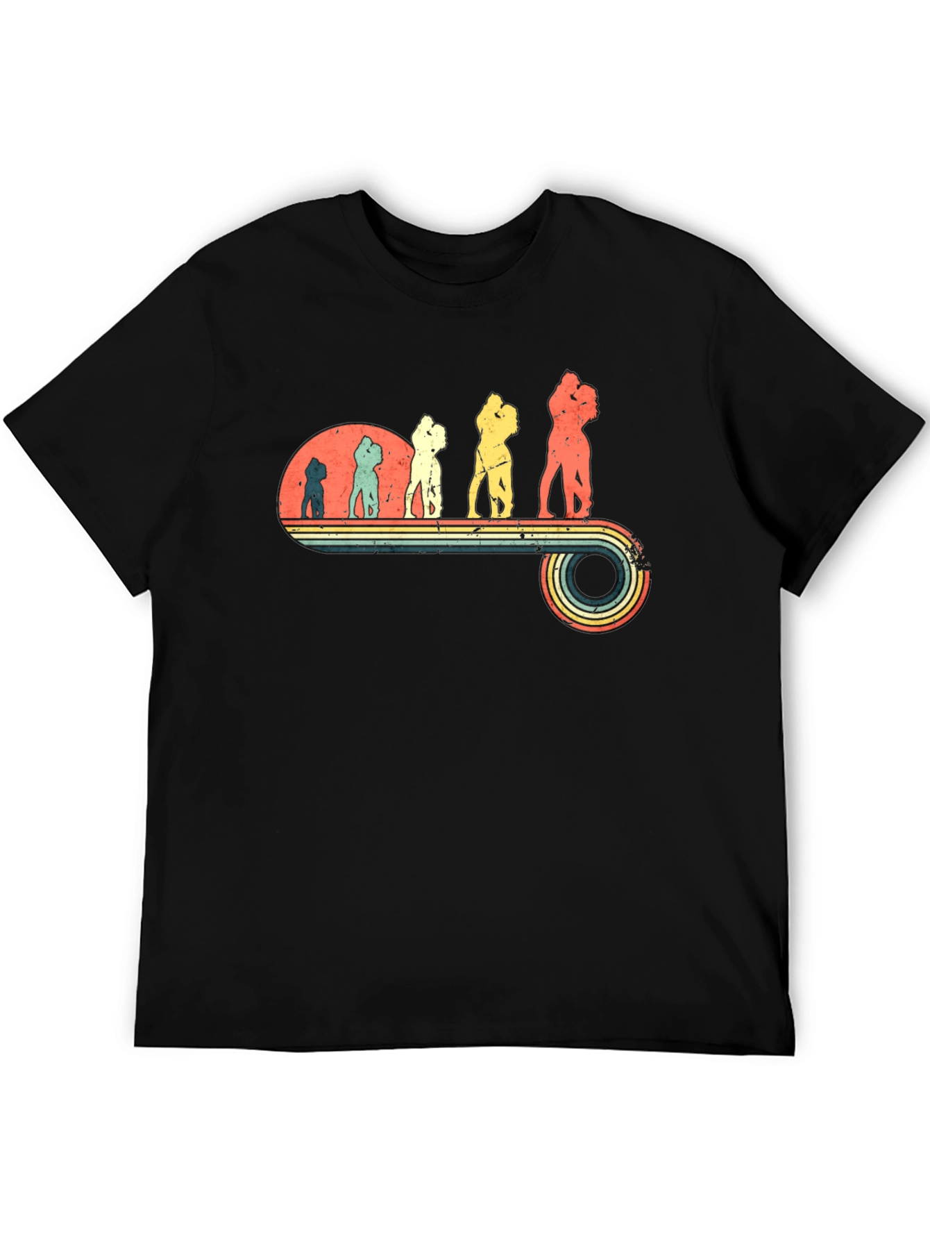 Retro Evolution of Love Black Tee
