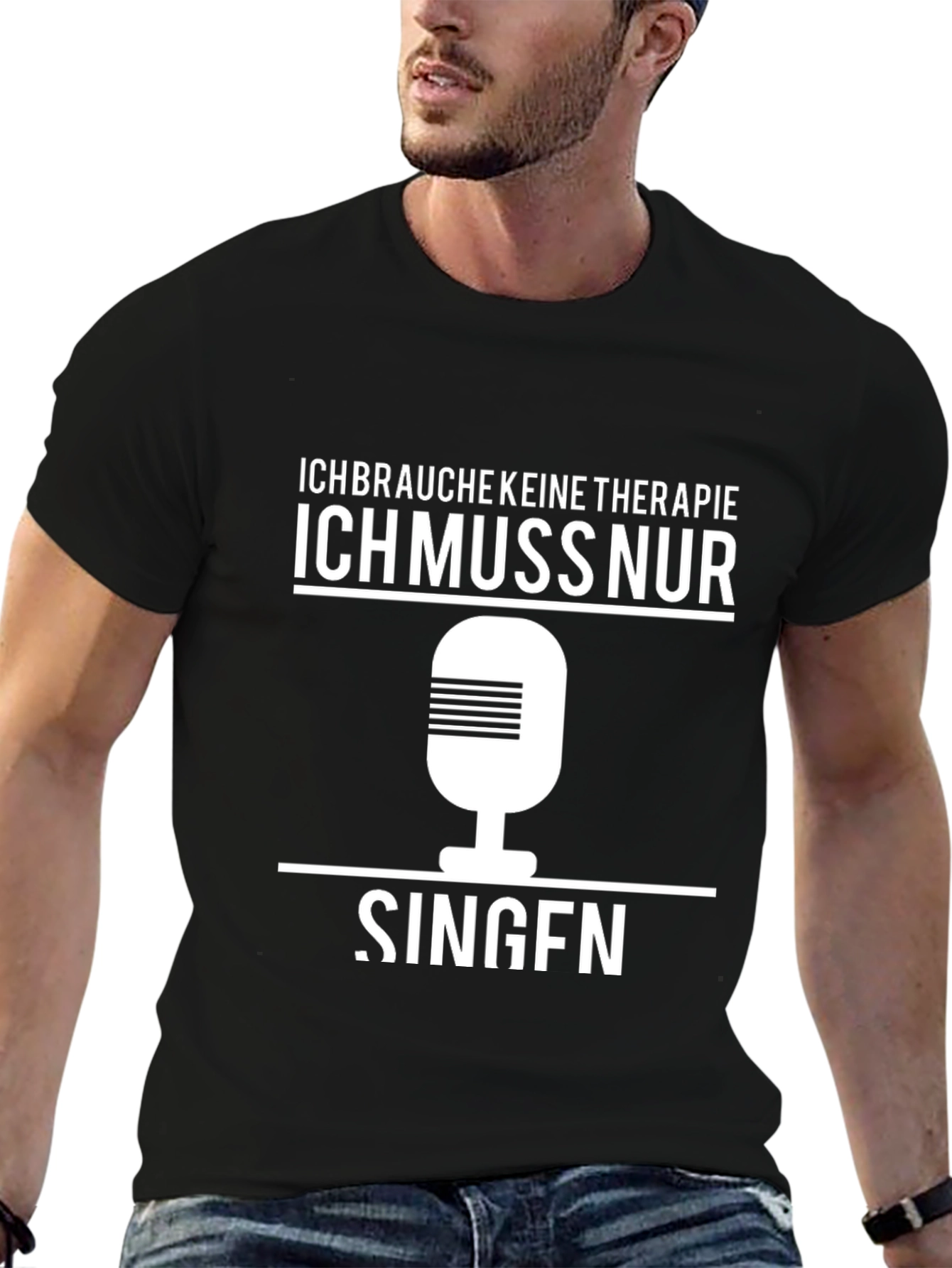 Ich Muss Nur Singen Black T-Shirt