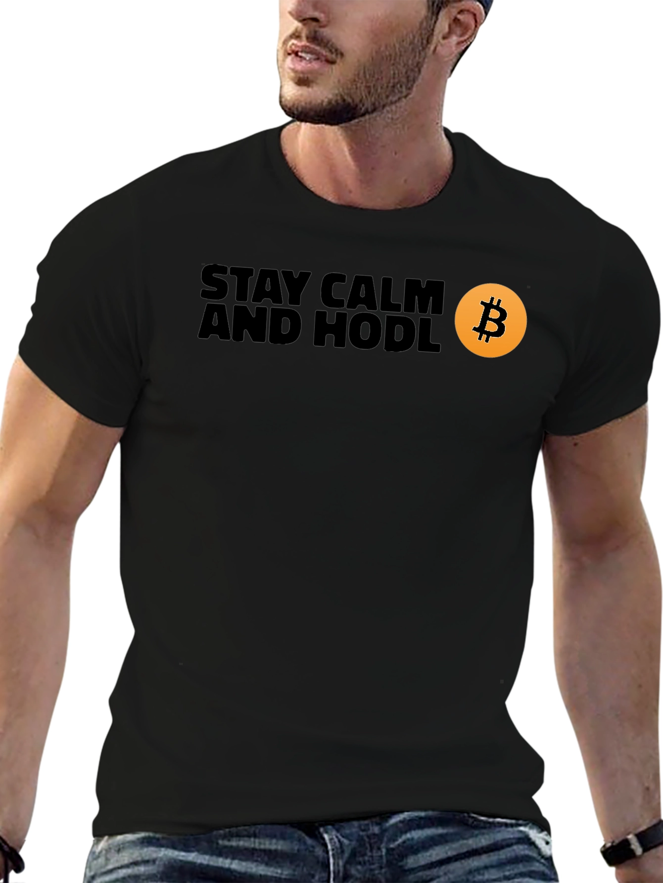 Stay Calm and Hodl Bitcoin Crypto T-Shirt