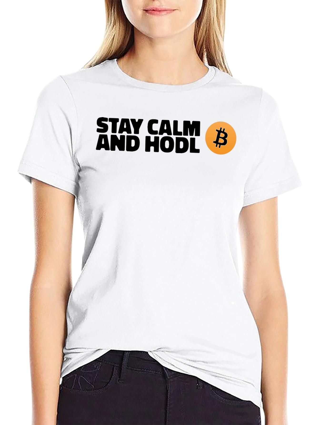 Stay Calm and Hodl Bitcoin Crypto T-Shirt
