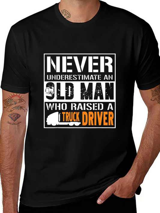 Never Underestimate Old Man Trucker T-Shirt