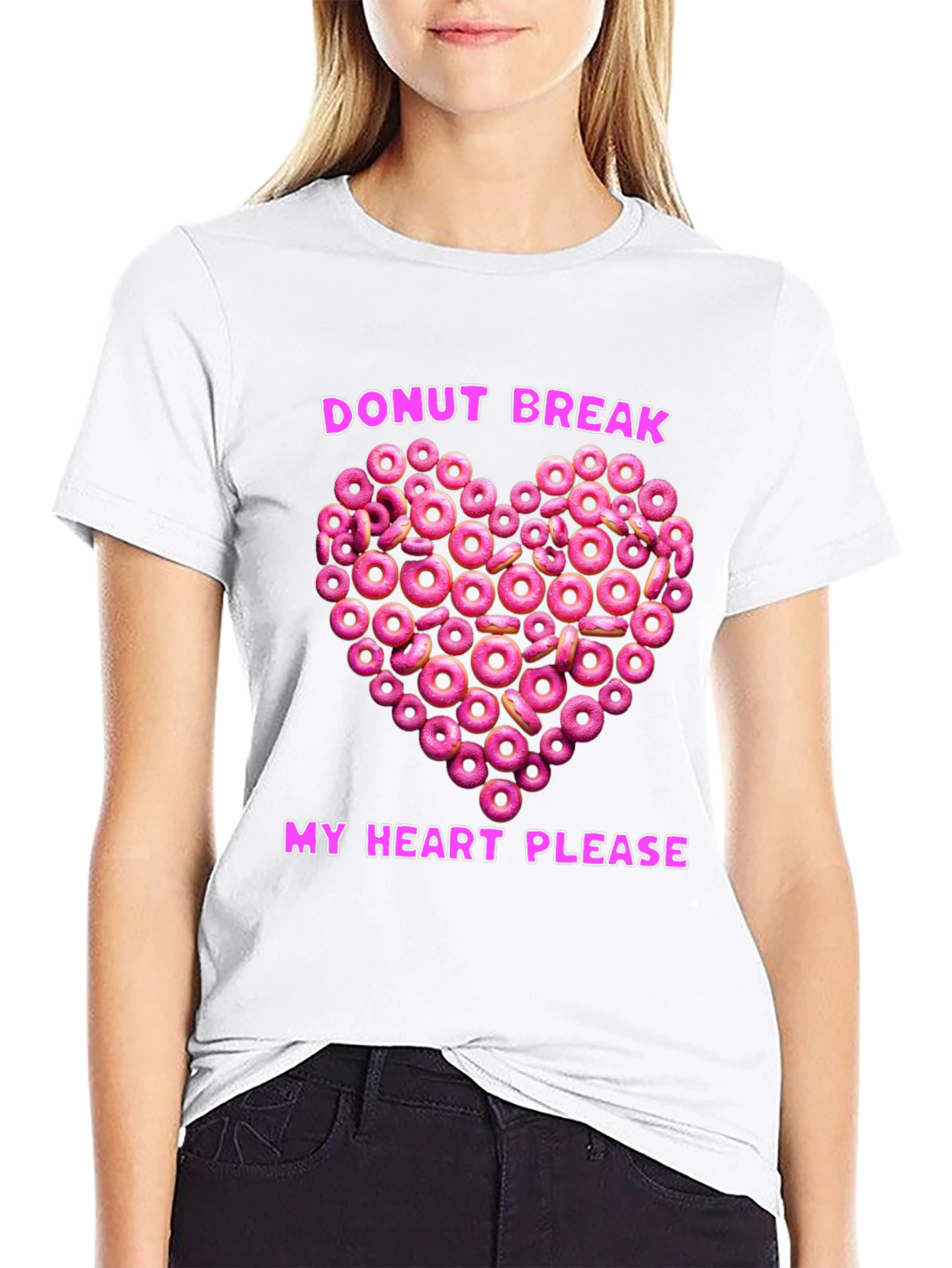 Donut Heart Graphic Tee - Sweet & Fun!