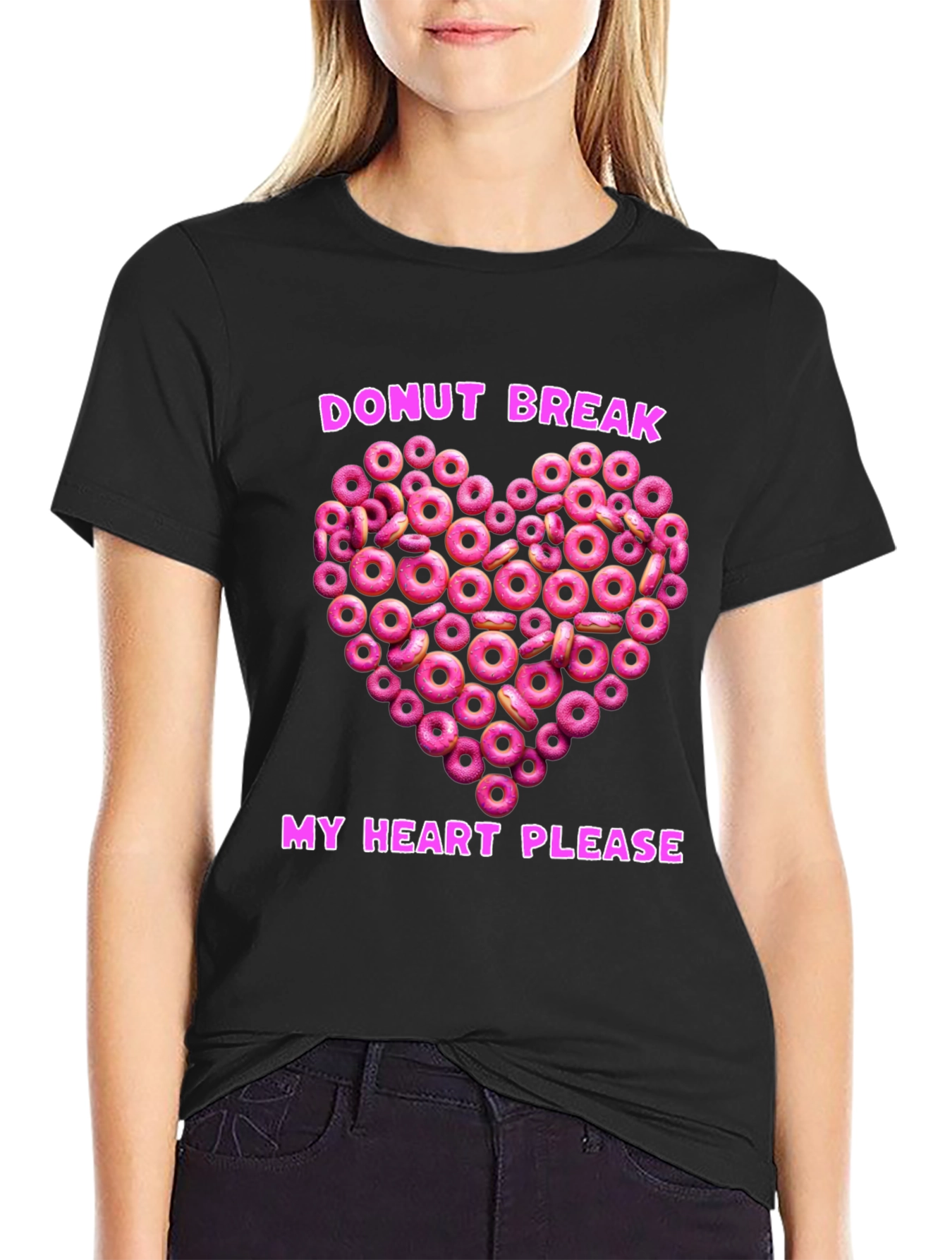 Donut Heart Graphic Tee - Sweet & Fun!