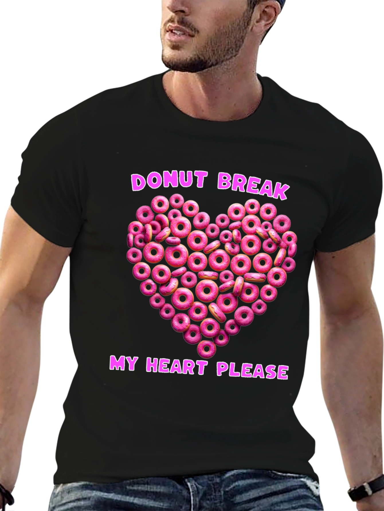Donut Heart Graphic Tee - Sweet & Fun!