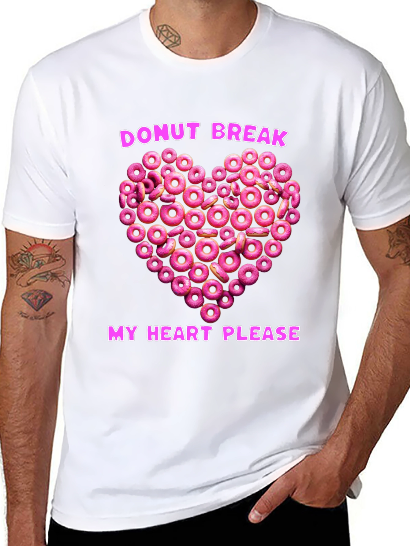 Donut Heart Graphic Tee - Sweet & Fun!