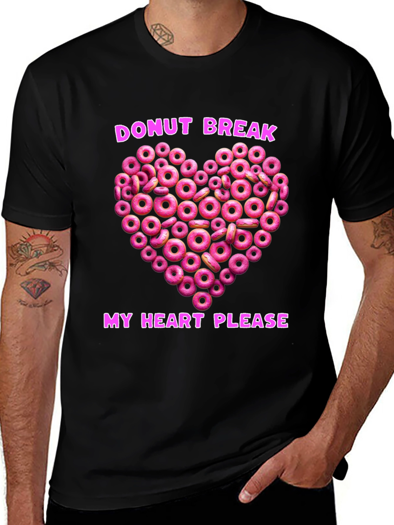 Donut Heart Graphic Tee - Sweet & Fun!