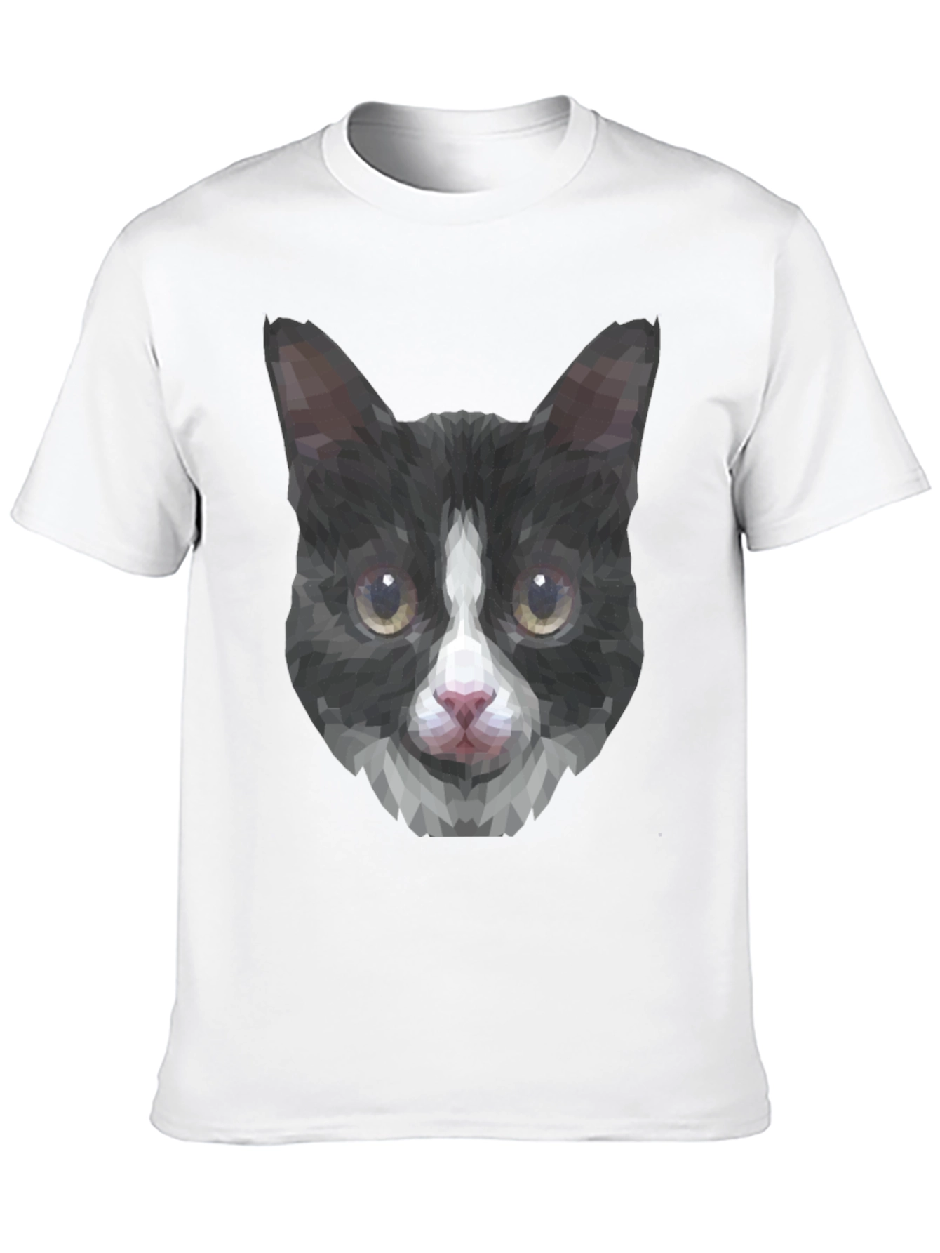 Geometric Cat Tee - Modern Graphic T-Shirt