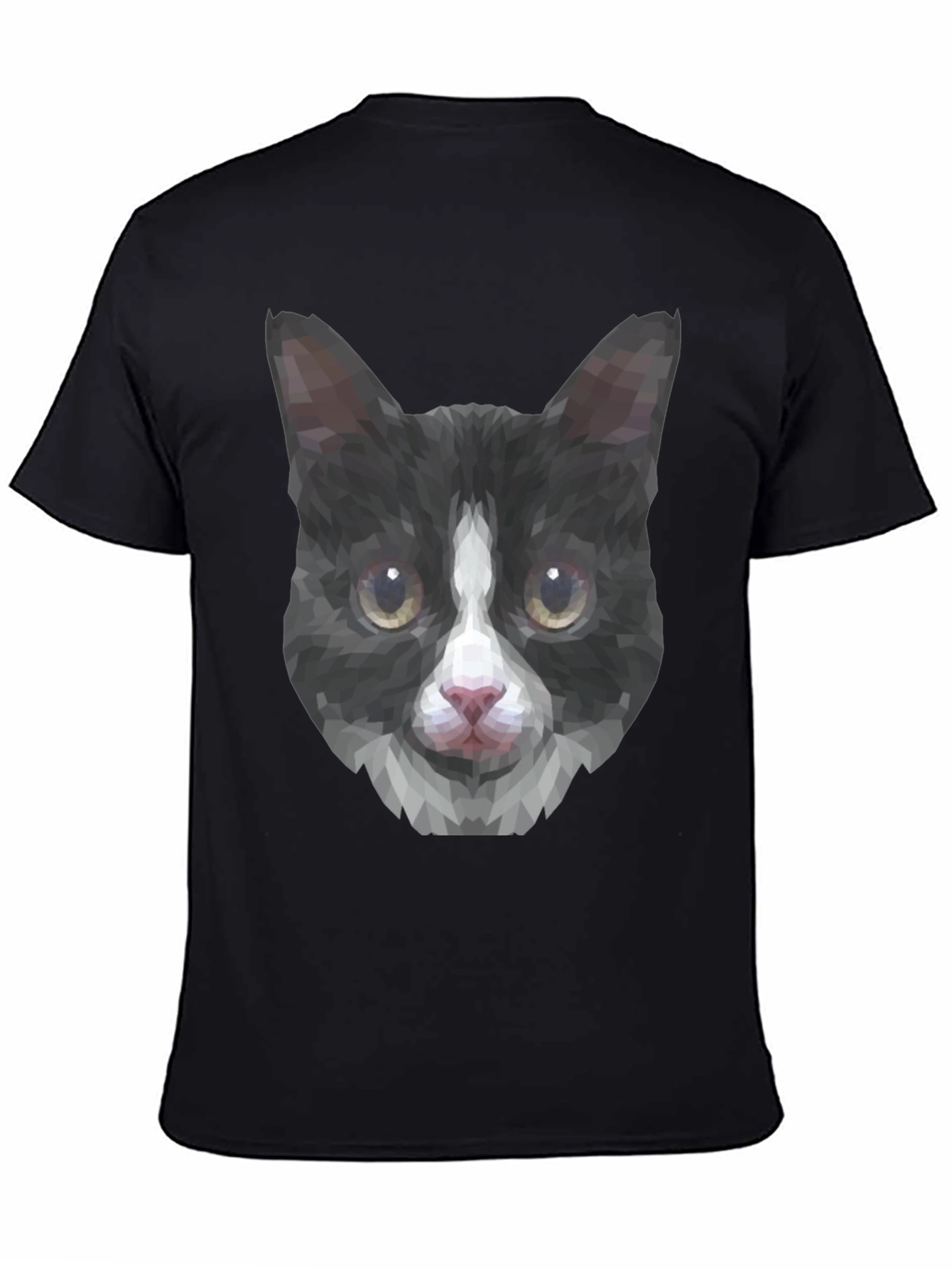 Geometric Cat Tee - Modern Graphic T-Shirt