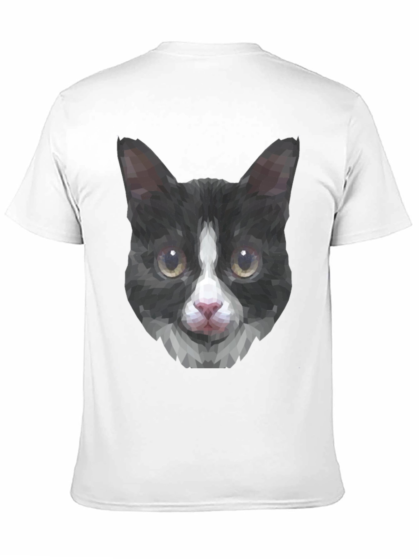 Geometric Cat Tee - Modern Graphic T-Shirt