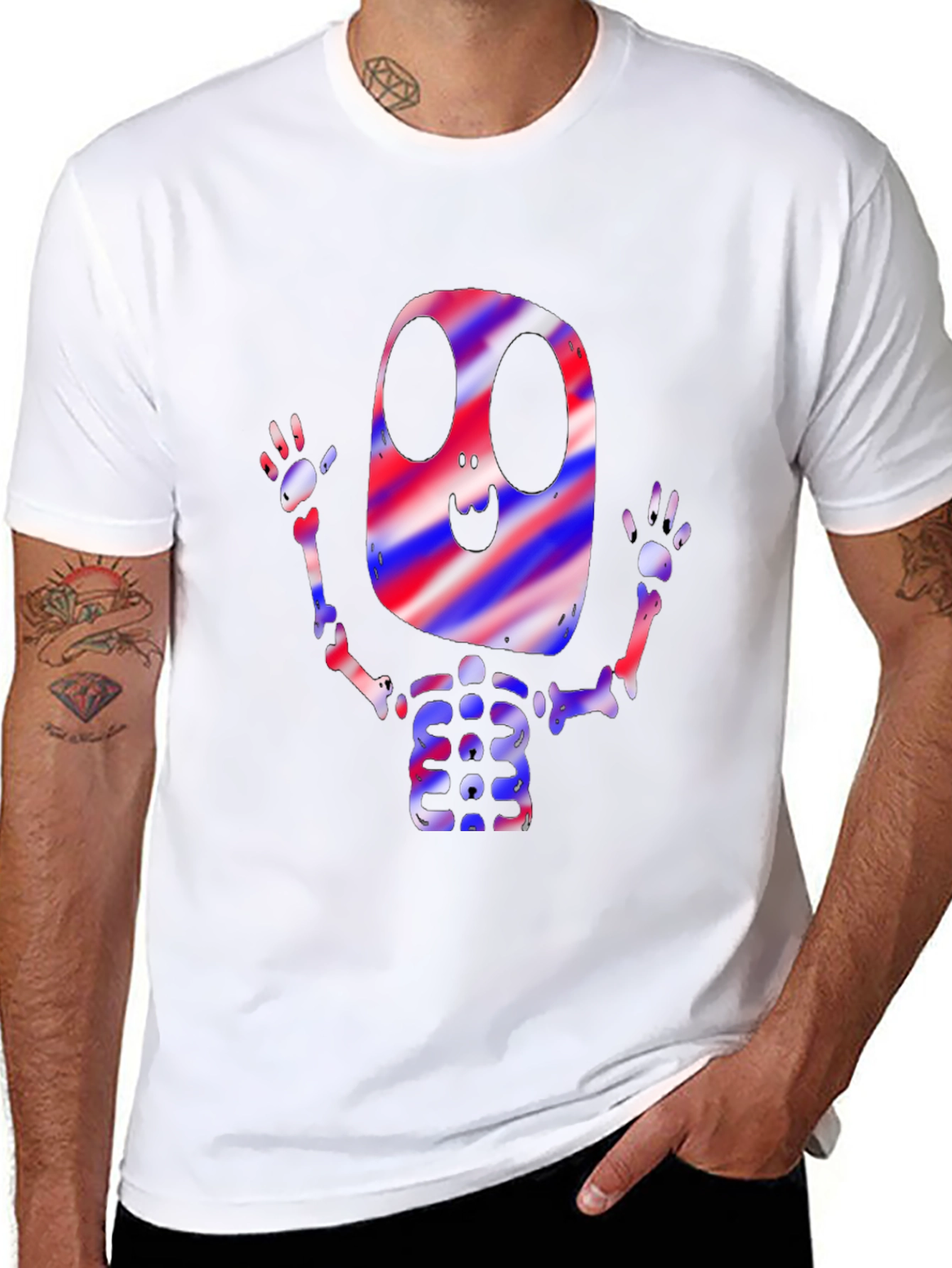 Spooky Skeleton Graphic Tee - Halloween Ready!