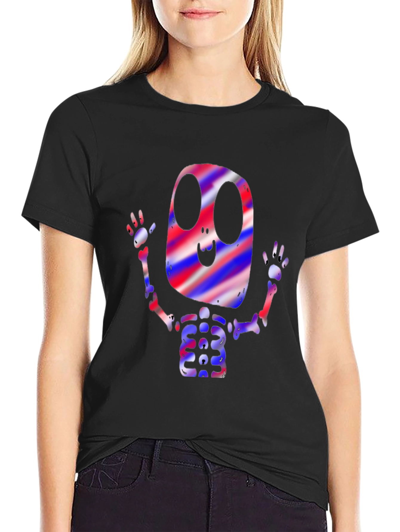 Spooky Skeleton Graphic Tee - Halloween Ready!