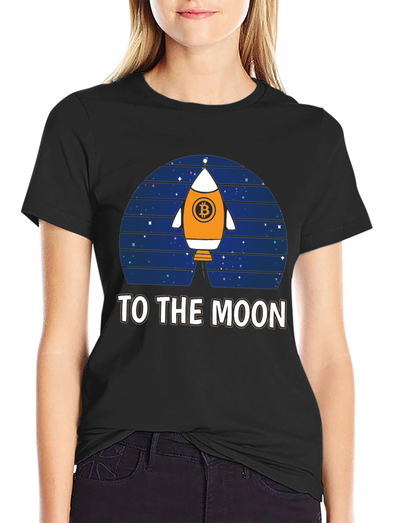 Bitcoin Rocket to the Moon T-Shirt