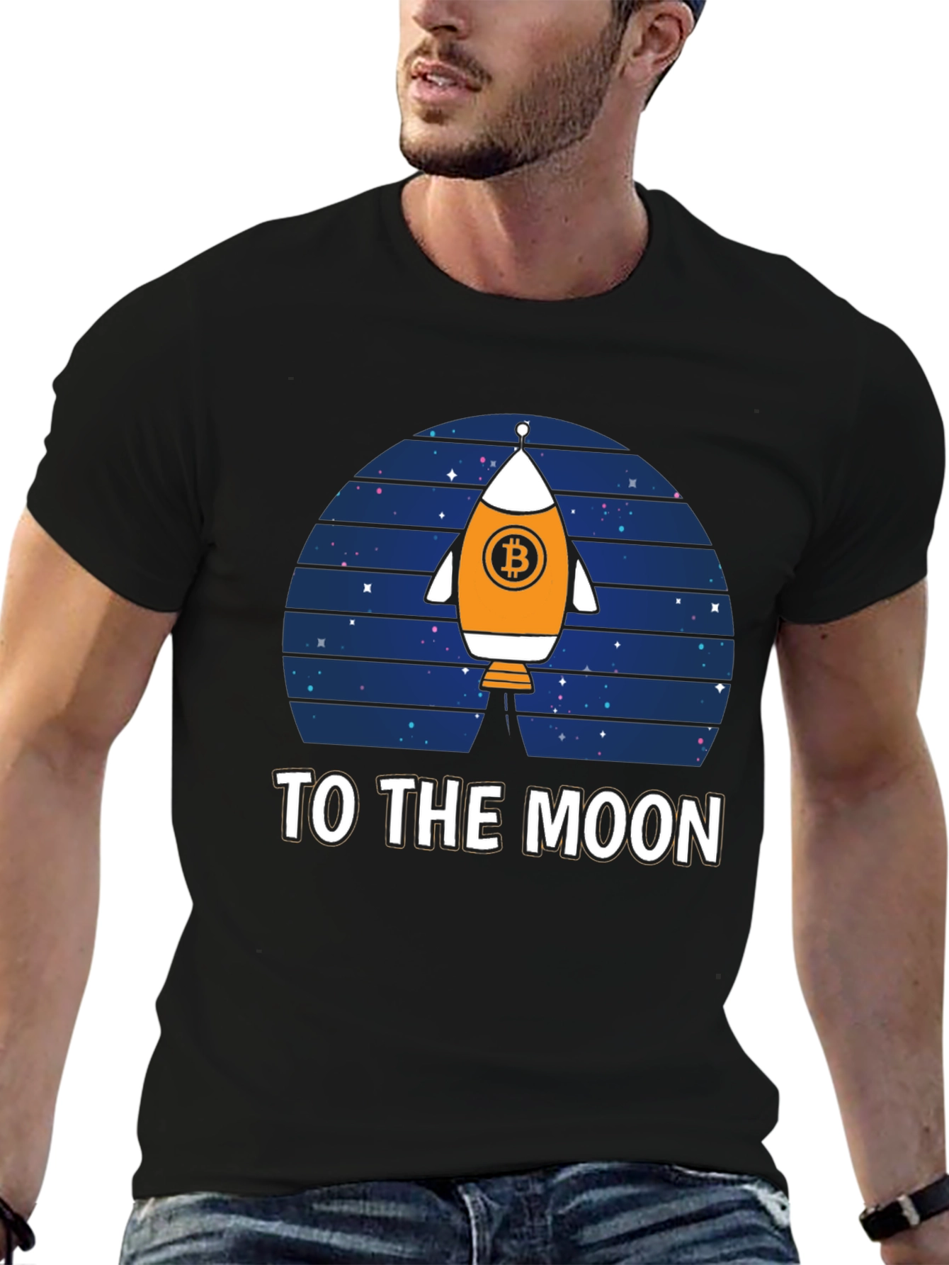 Bitcoin Rocket to the Moon T-Shirt