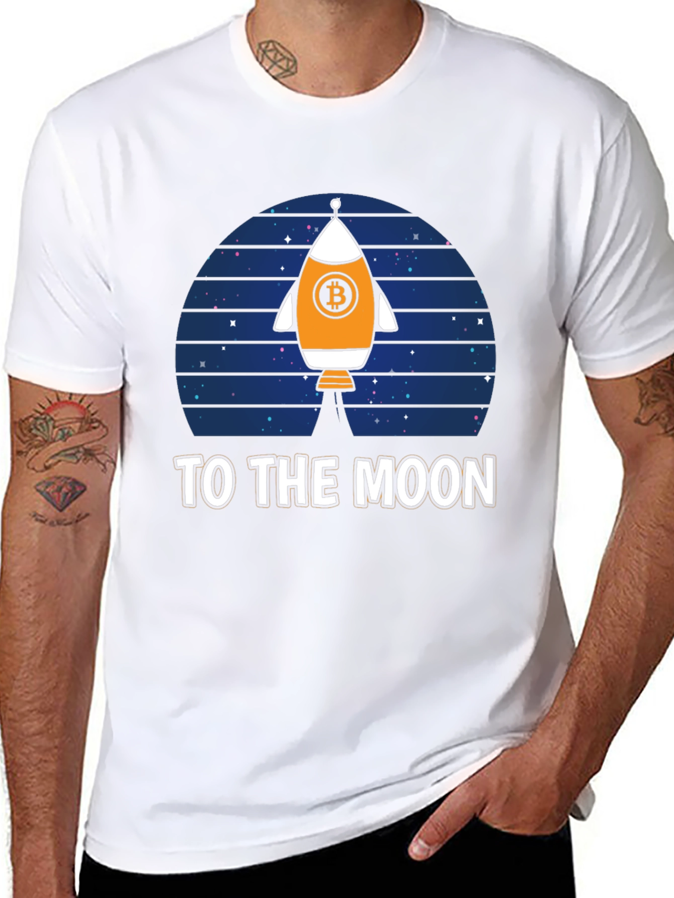 Bitcoin Rocket to the Moon T-Shirt