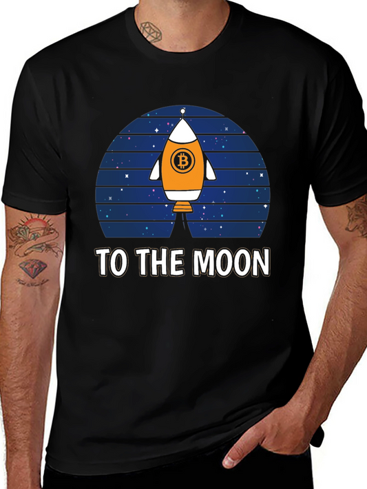 Bitcoin Rocket to the Moon T-Shirt