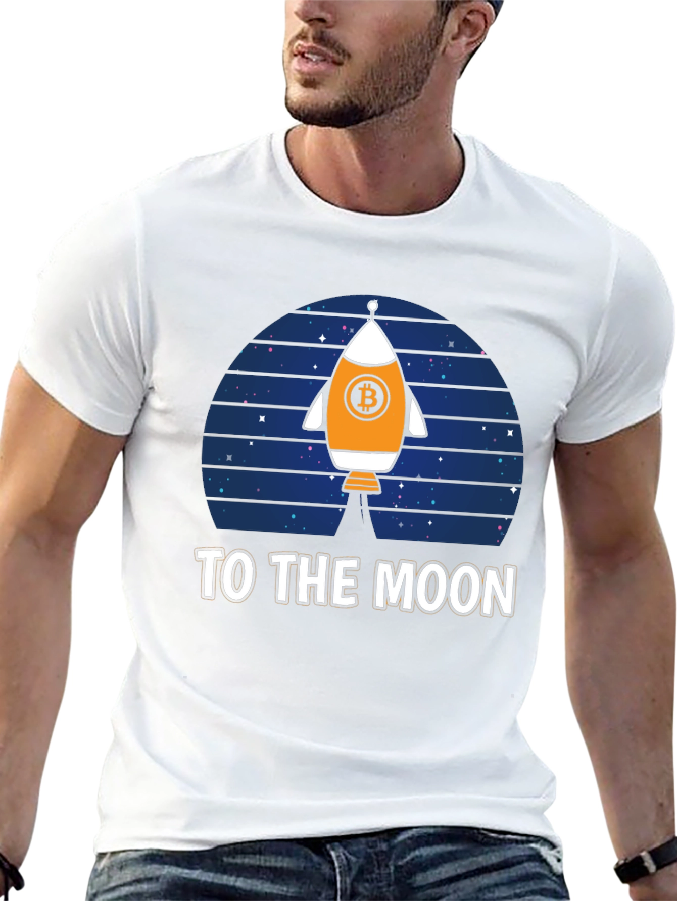 Bitcoin Rocket to the Moon T-Shirt
