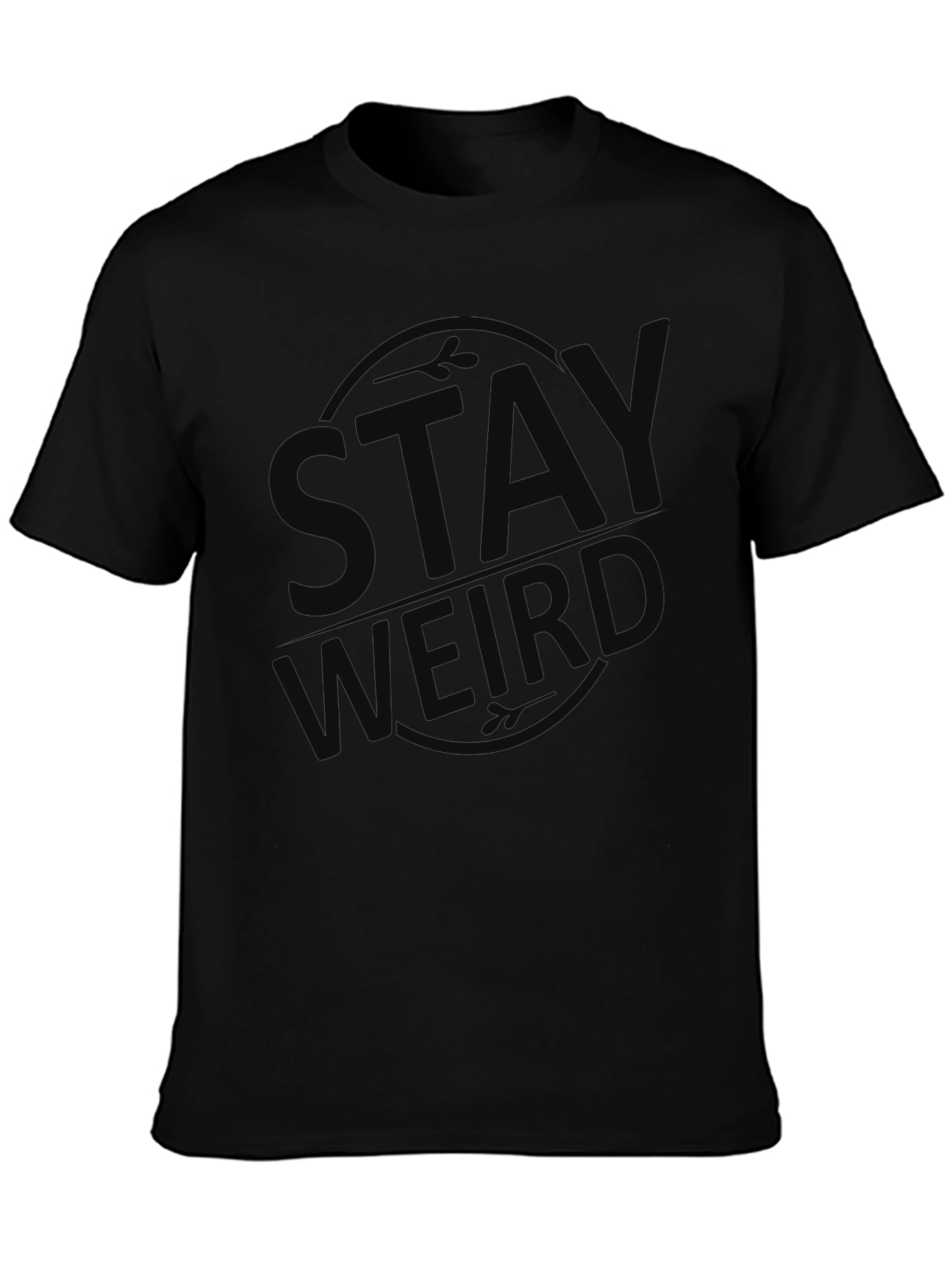 Stay Weird Black Graphic Tee