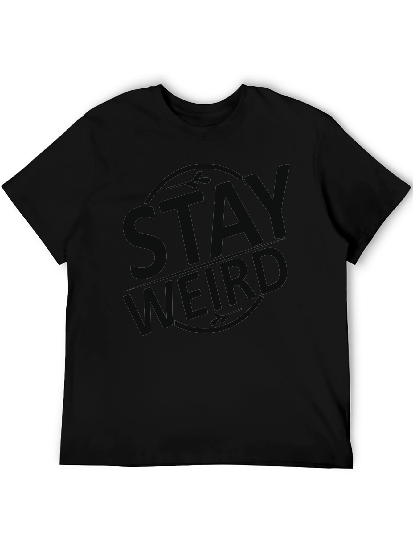 Stay Weird Black Graphic Tee