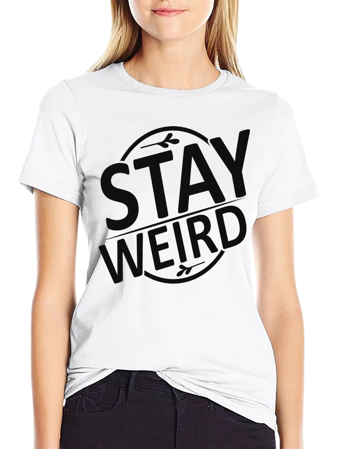 Stay Weird Black Graphic Tee